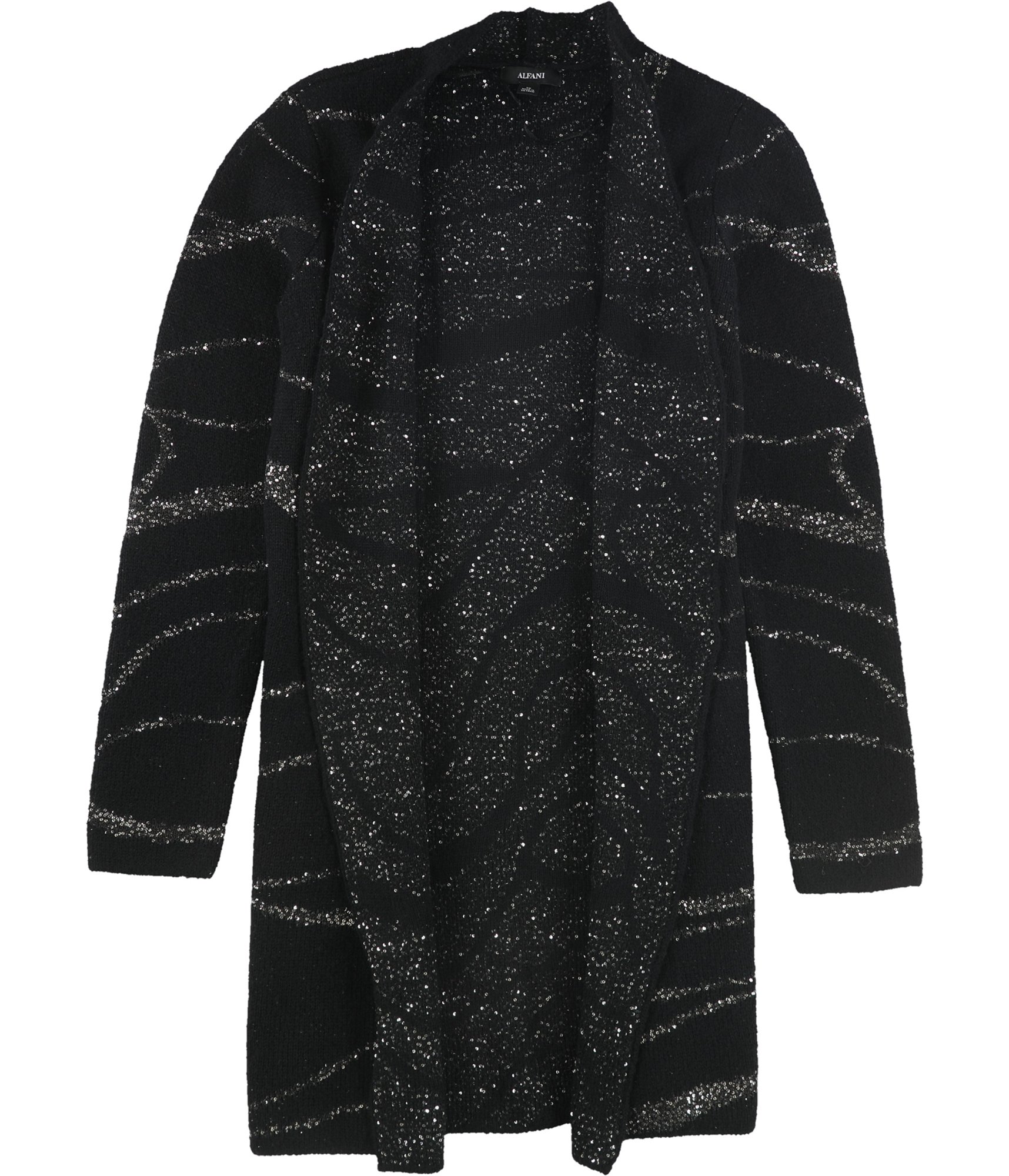 Женский свитер-кардиган с блестками Alfani Womens Swirl