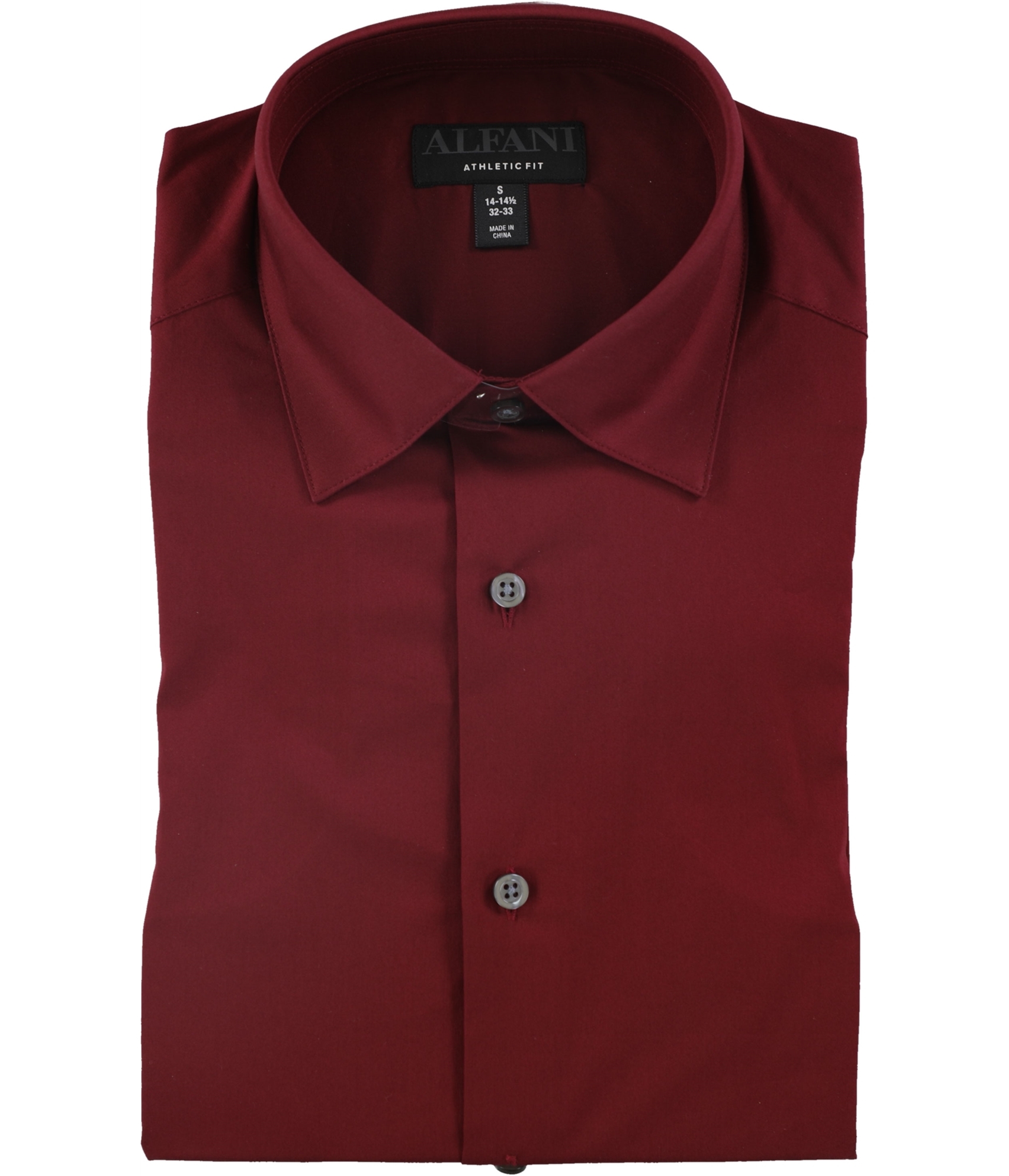 Buy a Alfani Mens Solid Button Up Dress Shirt, TW1 | Tagsweekly