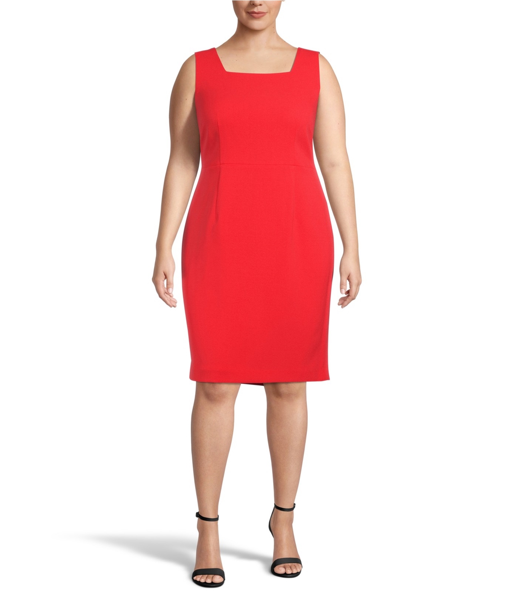 Kasper solid 2025 sheath dress