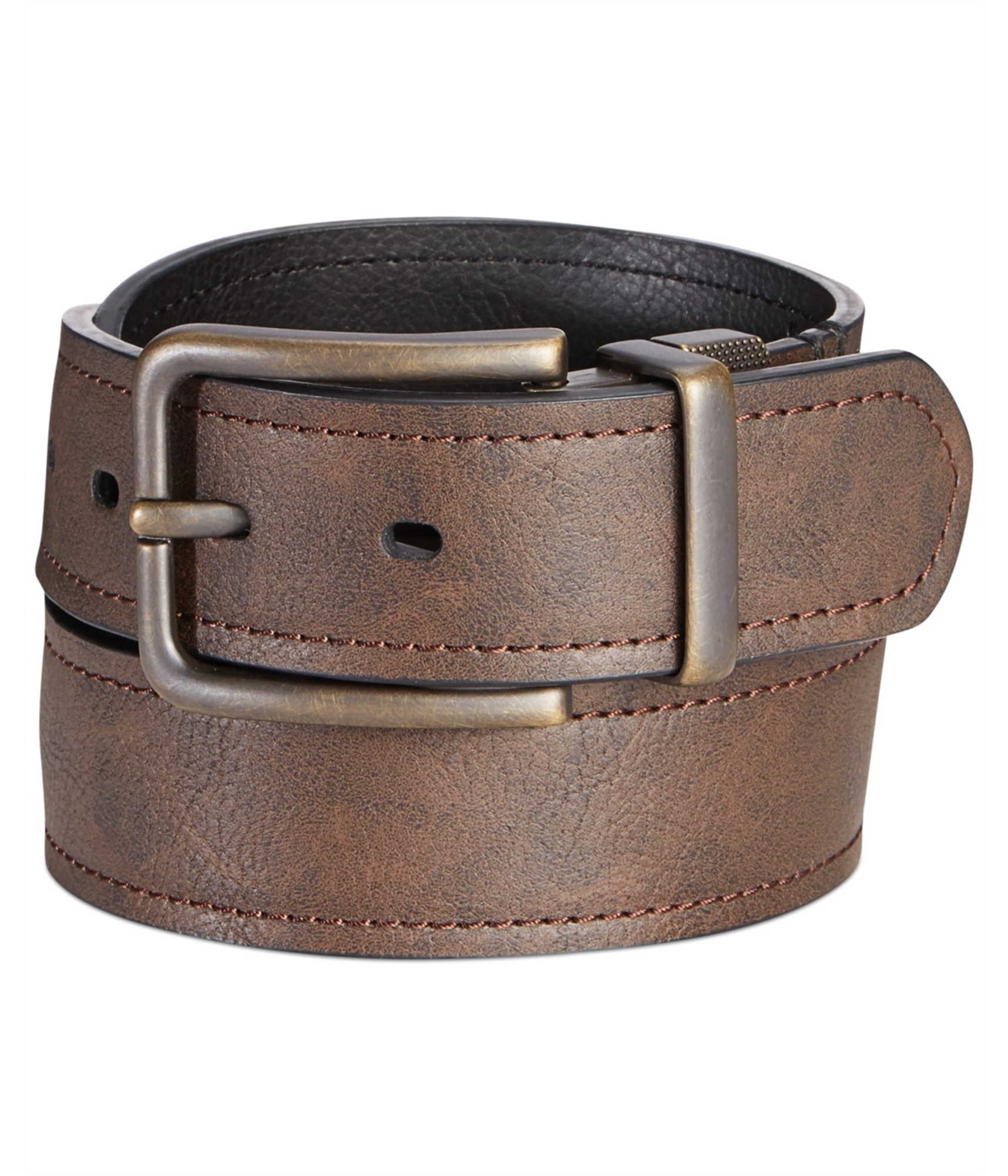 Buy a Mens Levi's Antique Brass Buckle Belt Online 