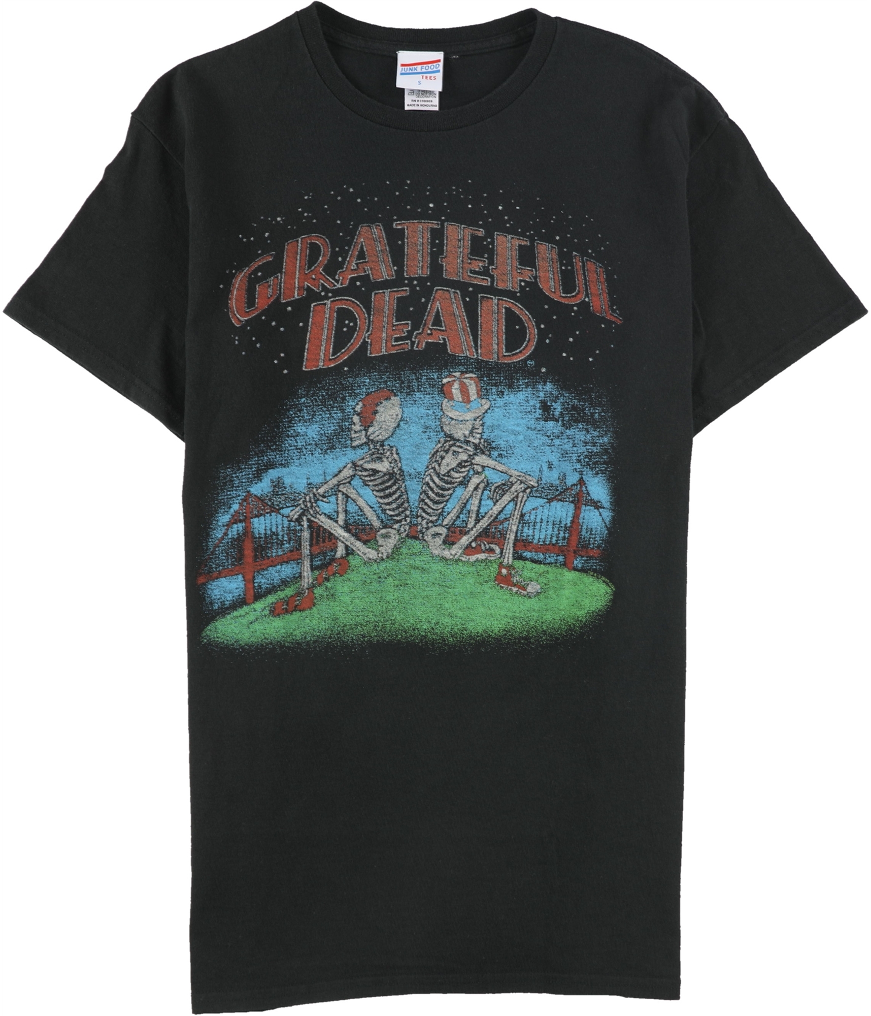 Junk Food Mens Grateful Dead Graphic T-Shirt, Black, Small