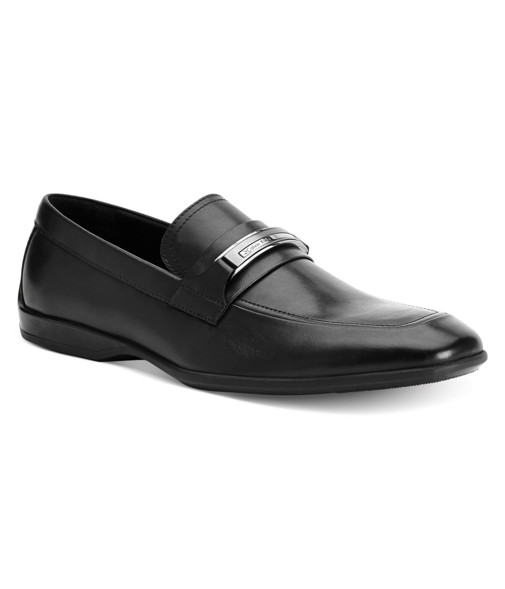 Buy a Calvin Klein Mens Vick Leather Bit Comfort Loafers | Tagsweekly