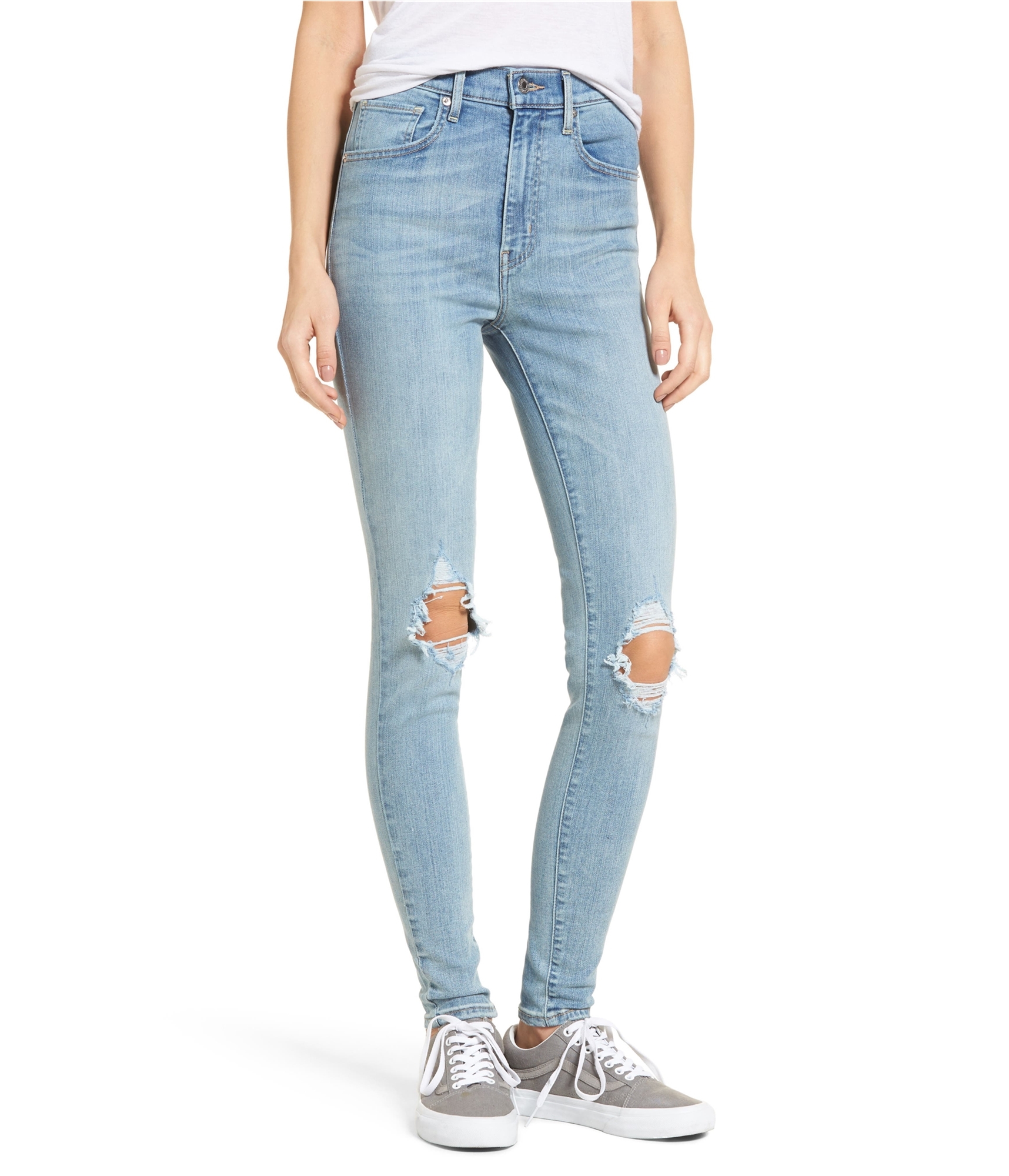 Buy a Womens Levi's Ripped Knees Skinny Fit Jeans Online 