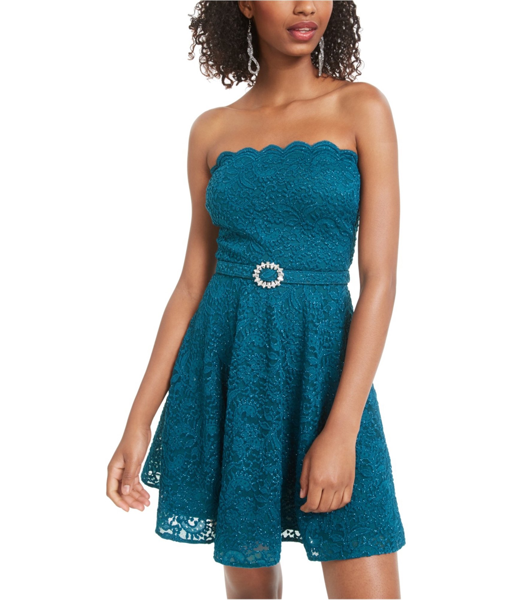 Glitter fit and flare dress shops