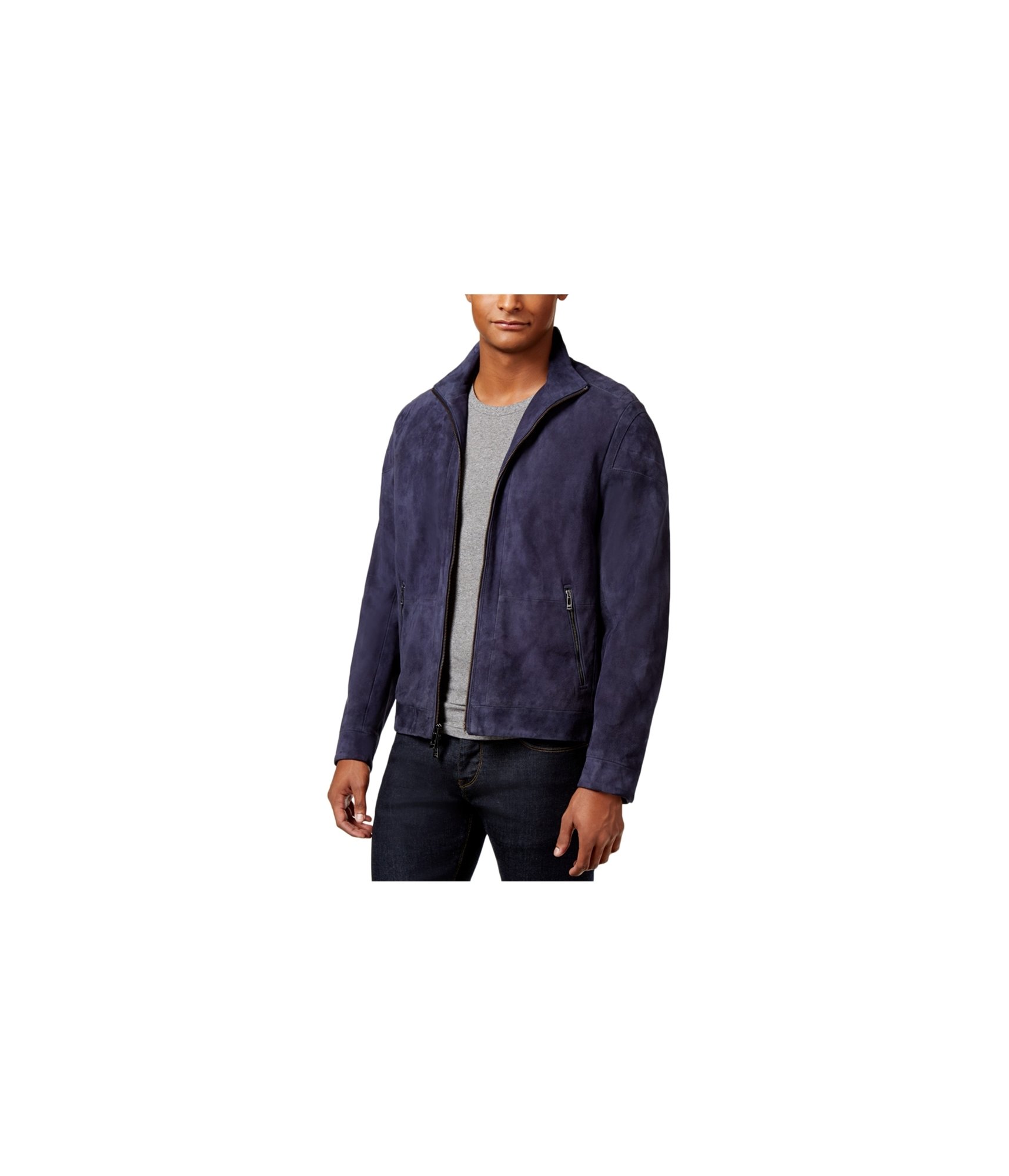 Buy Mens Calvin Klein Suede Leather Jacket Online | TagsWeekly.com