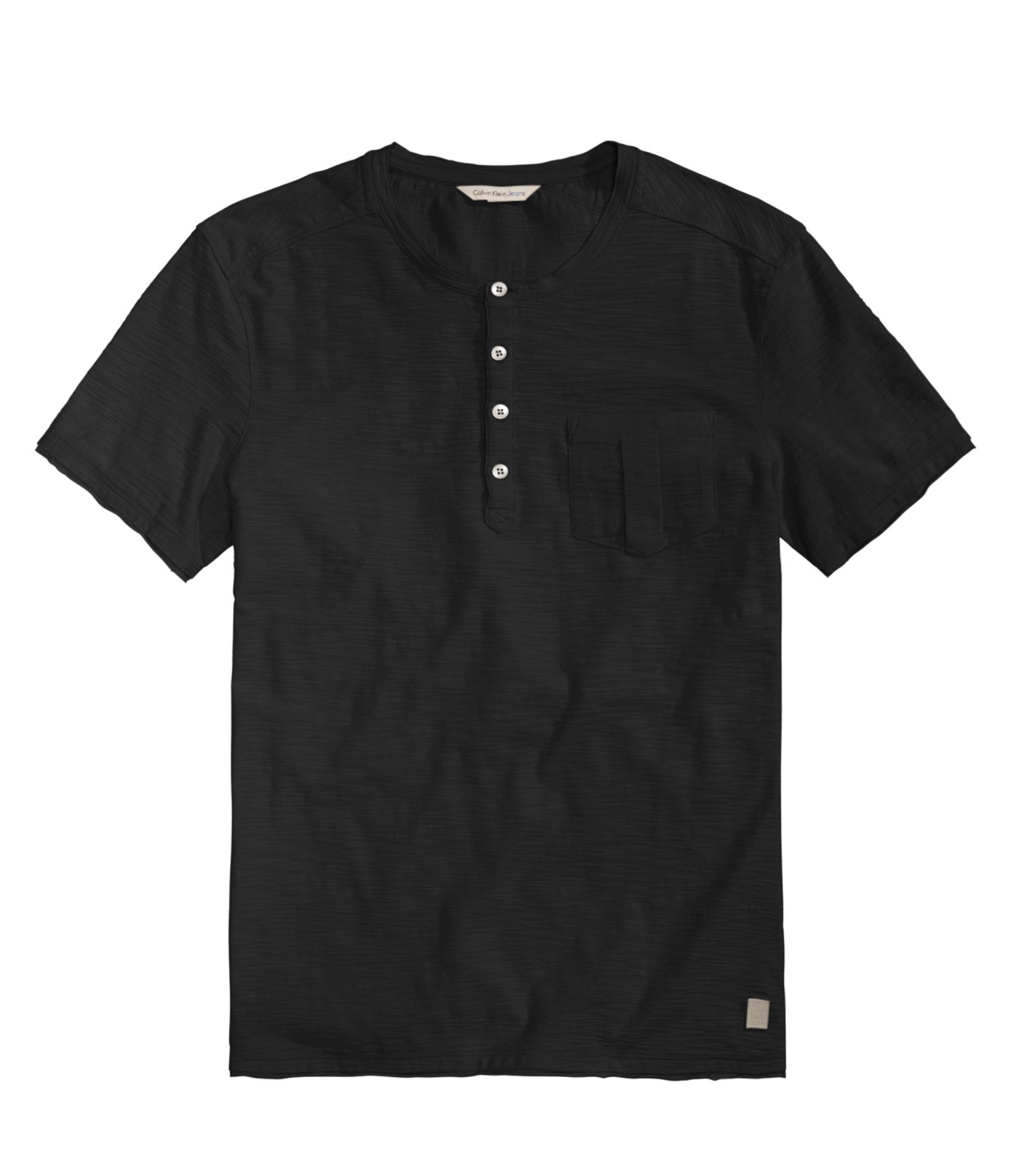 Buy a Mens Calvin Klein Textured Pocket Henley Shirt Online 