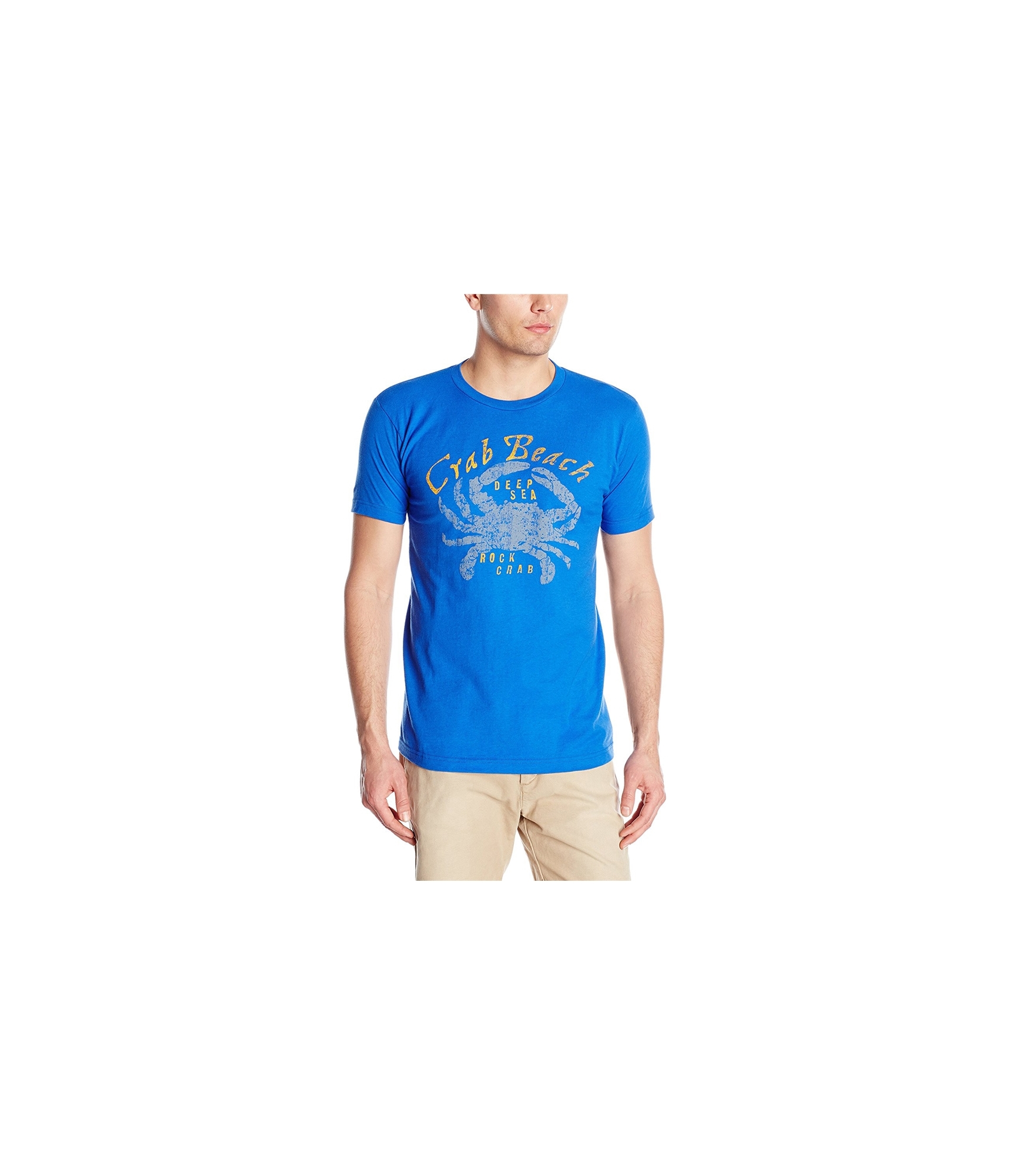 G.H. Bass & Co. Mens Crab Beach Graphic T-Shirt, Blue, Small