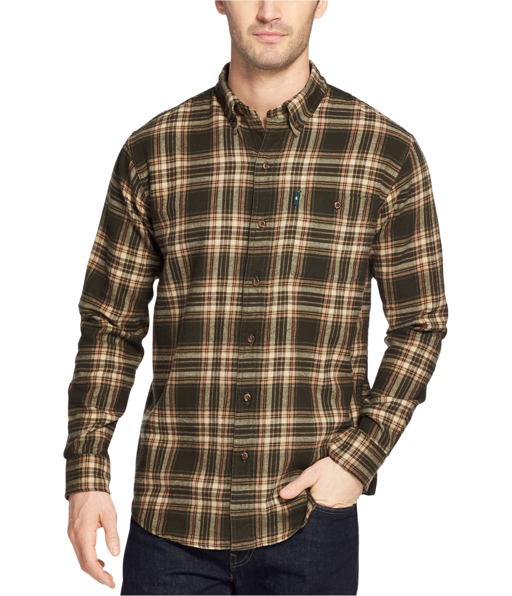 Buy a G.H. Bass & Co. Mens Fireside Flannel Button Up Shirt, TW4