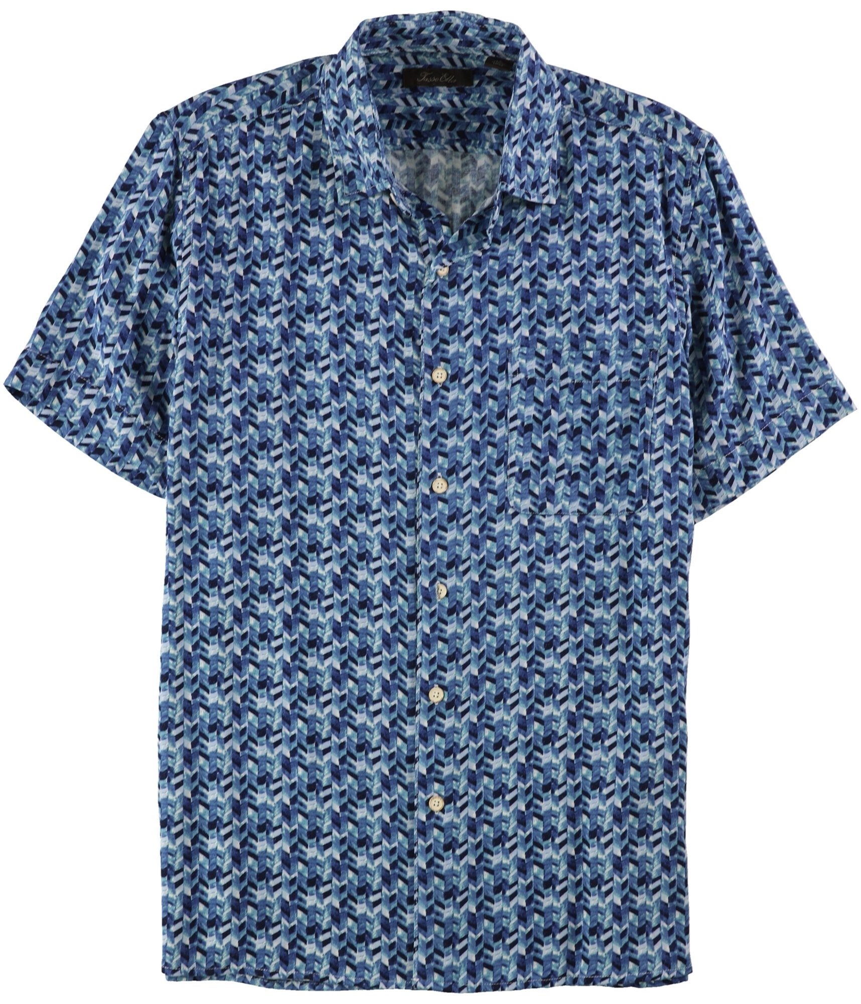 Buy a Tasso Elba Mens Silk Linen Ss Button Up Shirt, TW1 | Tagsweekly