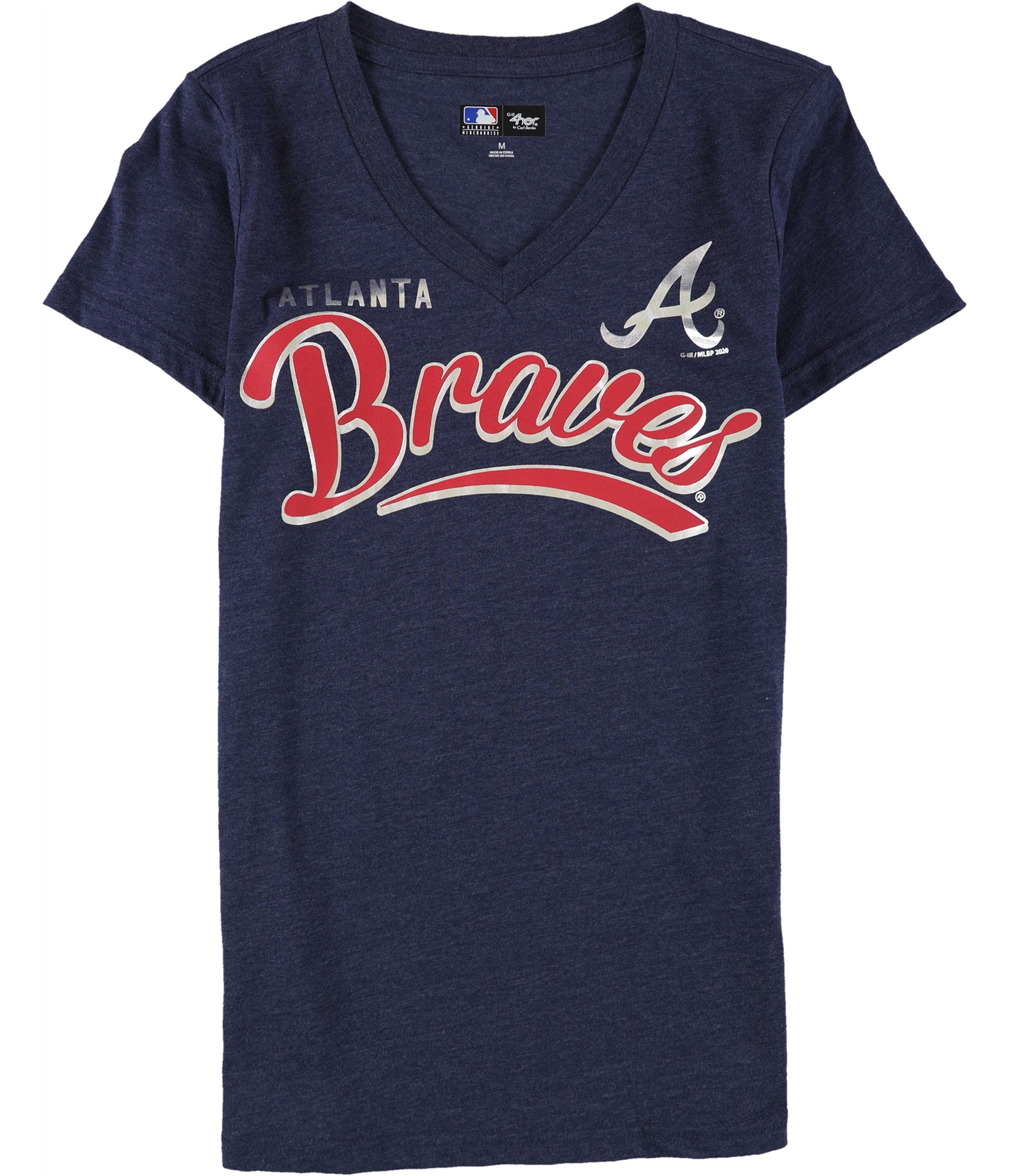 G-III Sports Womens Atlanta Braves Graphic T-Shirt, ATB