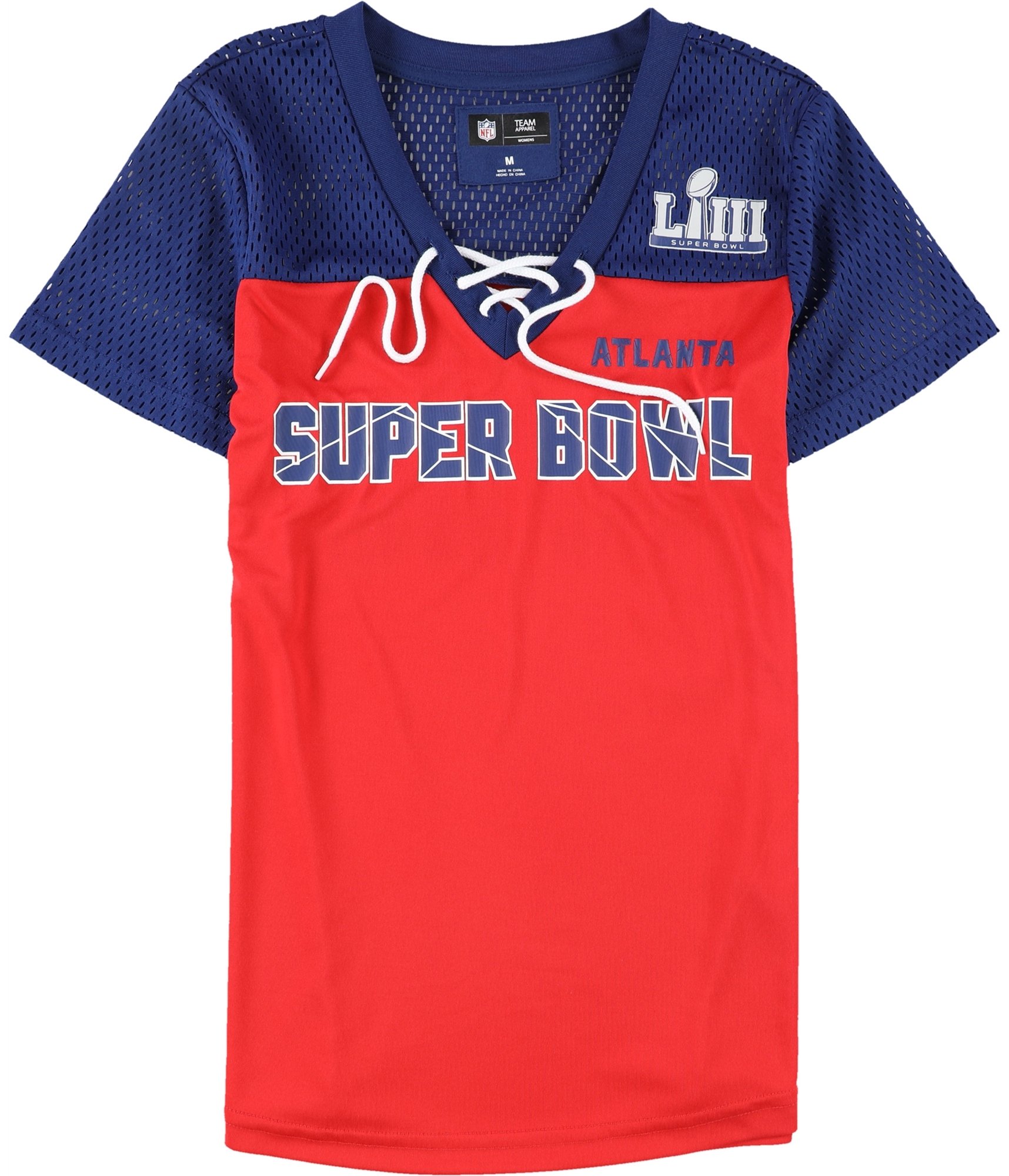 NFL Womens Atlanta Super Bowl Graphic T-Shirt, Red, Small