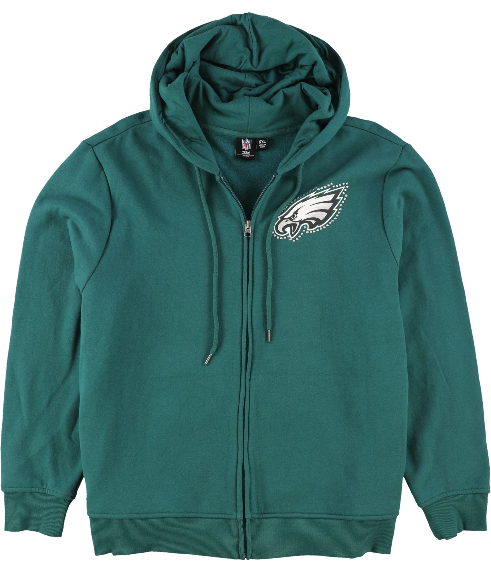 Philadelphia Eagles Reebok Pink Zip Front Women's Hoodie Sweatshirt