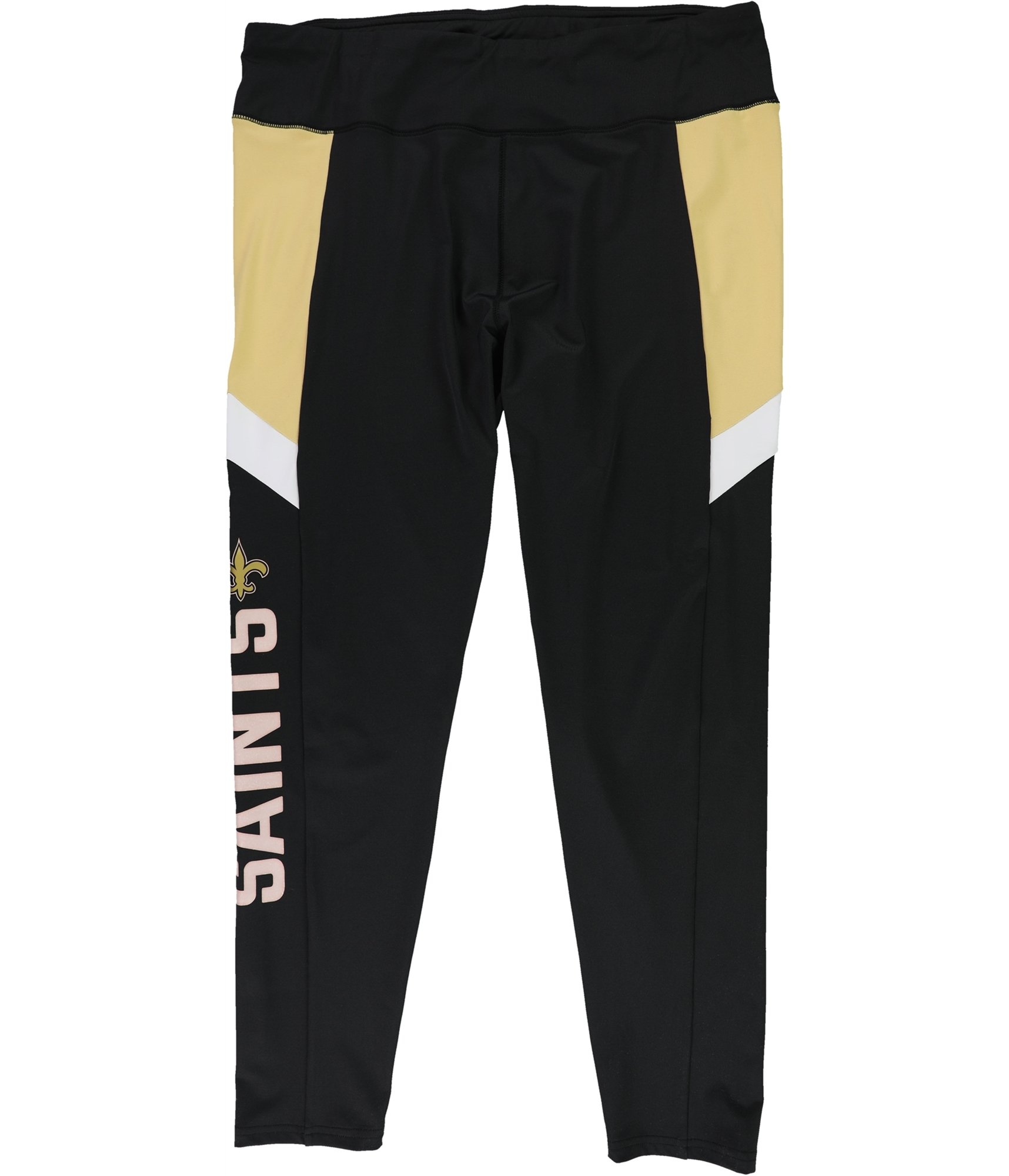 NFL Womens New Orleans Saints Compression Athletic Pants, Black, XX-Large