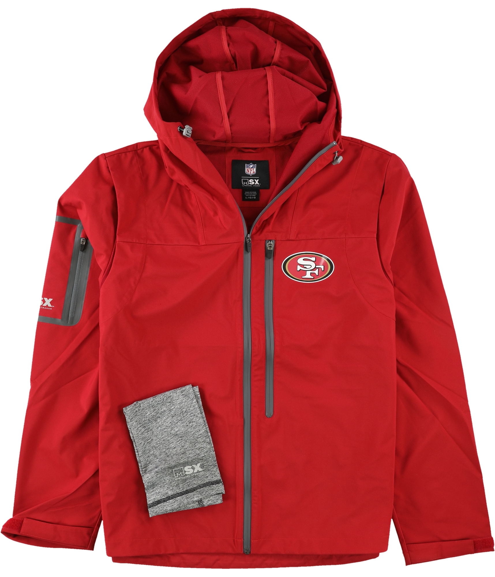 G-III Sports Mens San Francisco 49ers Windbreaker Jacket, SNF