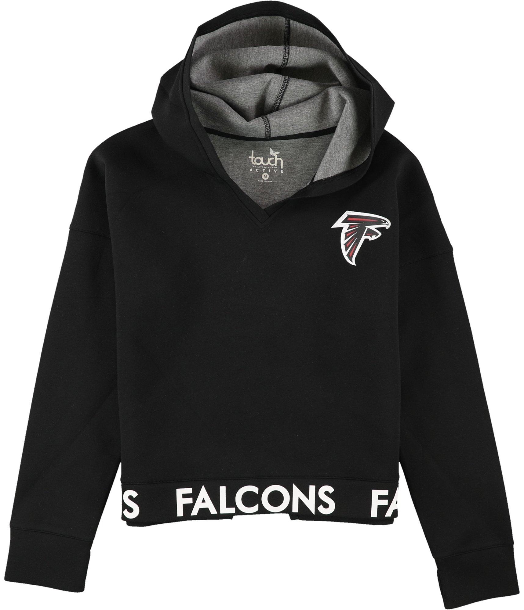 Touch Womens Atlanta Falcons Hoodie Sweatshirt, Black, Medium