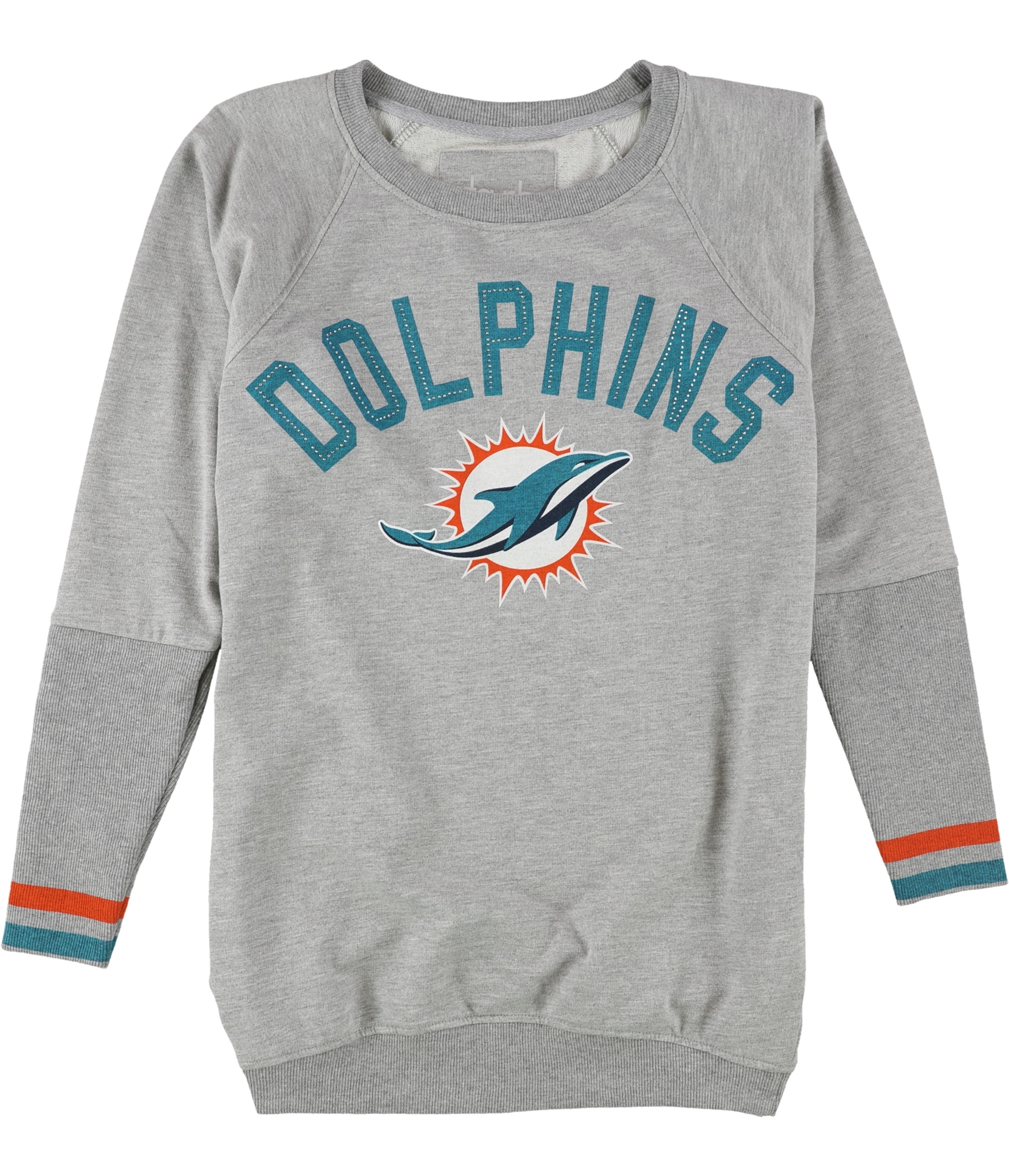 Touch Womens Miami Dolphins Sweatshirt, Grey, Medium