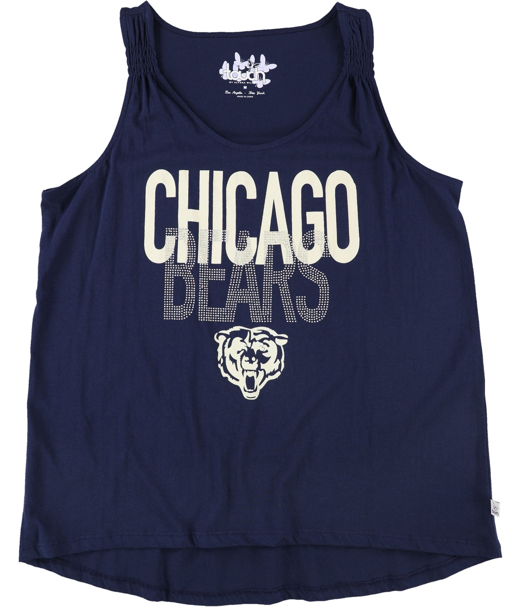 Touch Womens Chicago Bears Tank Top, Blue, Medium