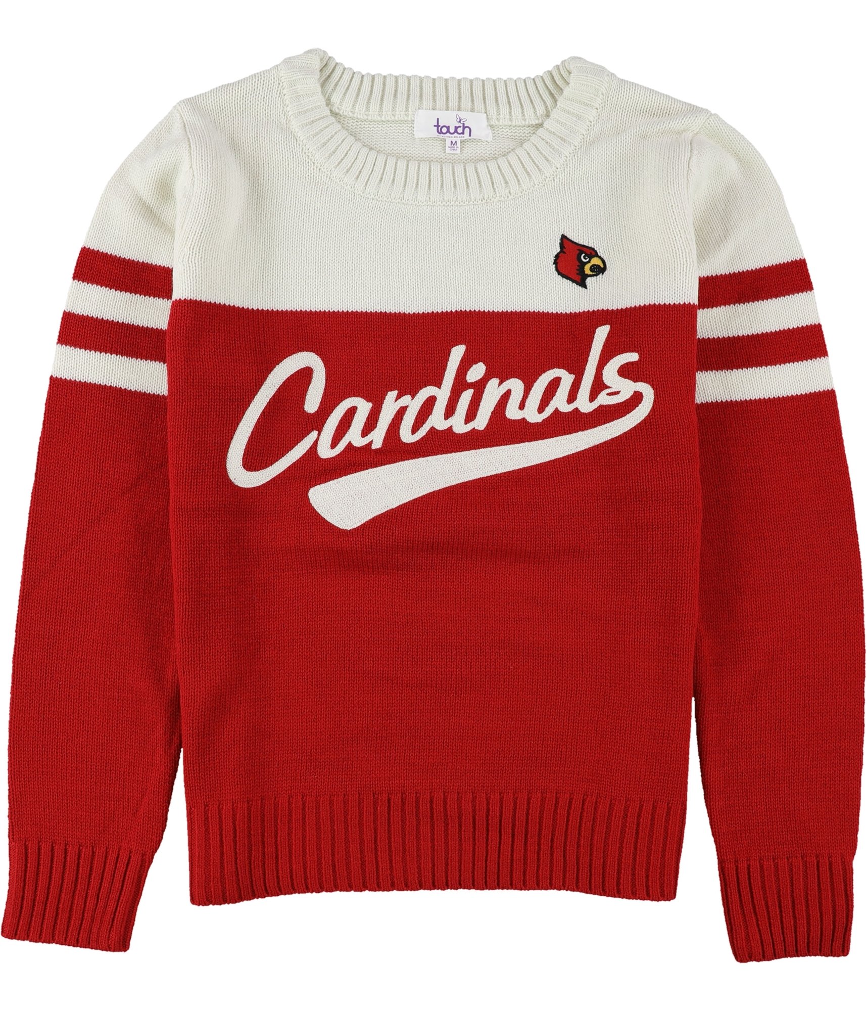 Touch Womens Univ Of Louisville Cardinals Knit Sweater