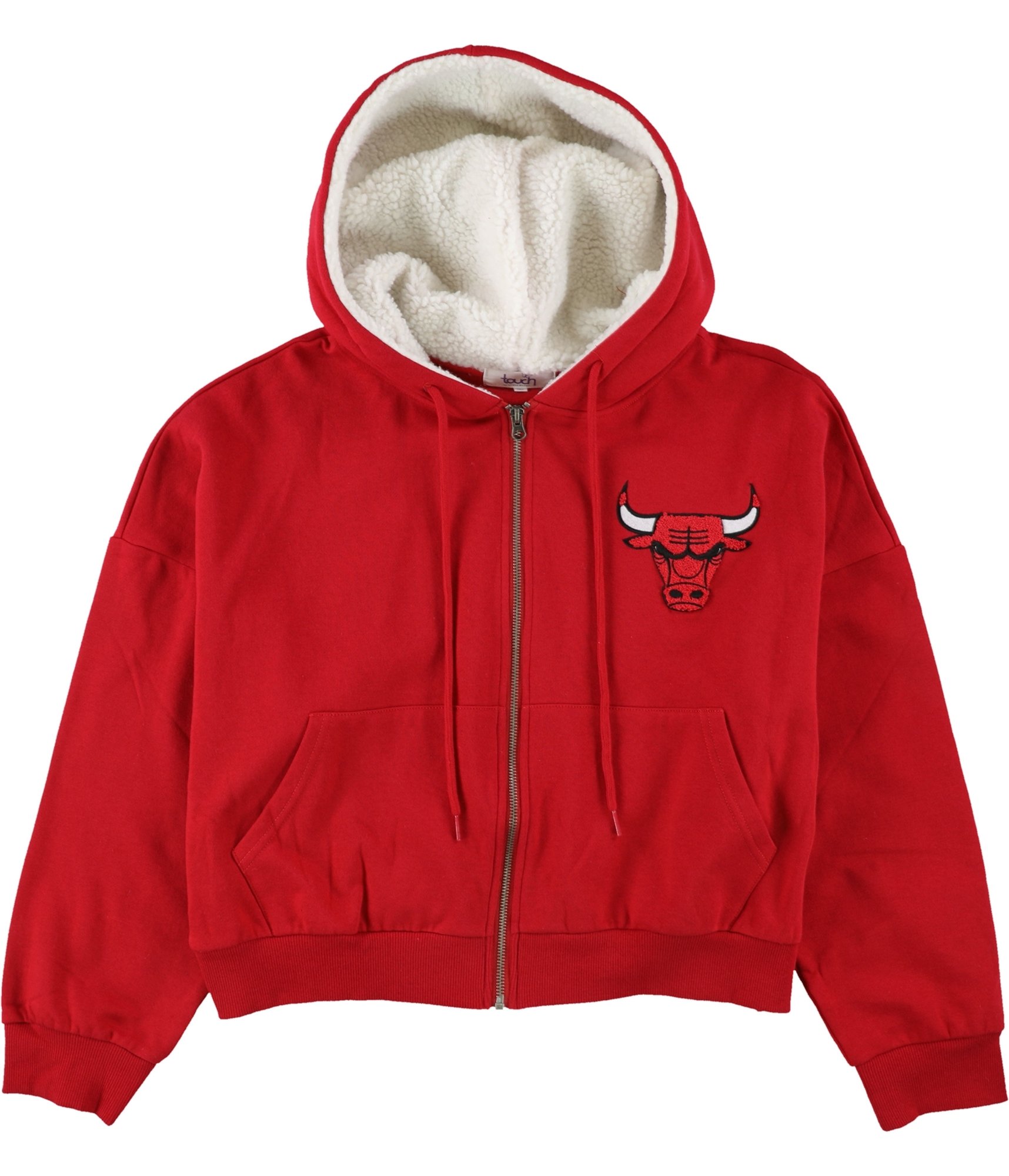 Touch Womens Chicago Bulls Hoodie Sweatshirt, Red, Medium