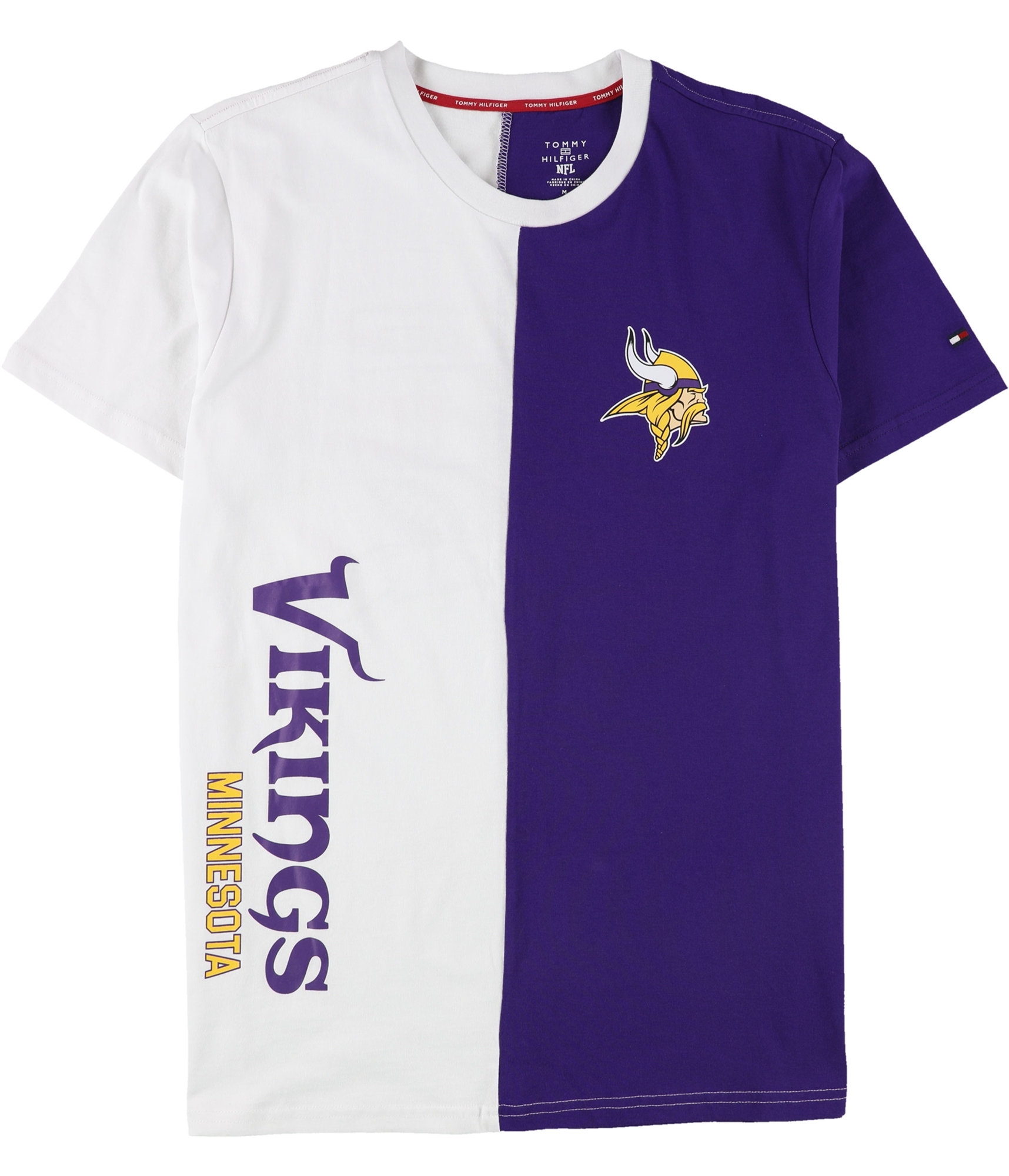 Tommy Hilfiger Mens Minnesota Vikings Graphic T-Shirt, Purple, Medium