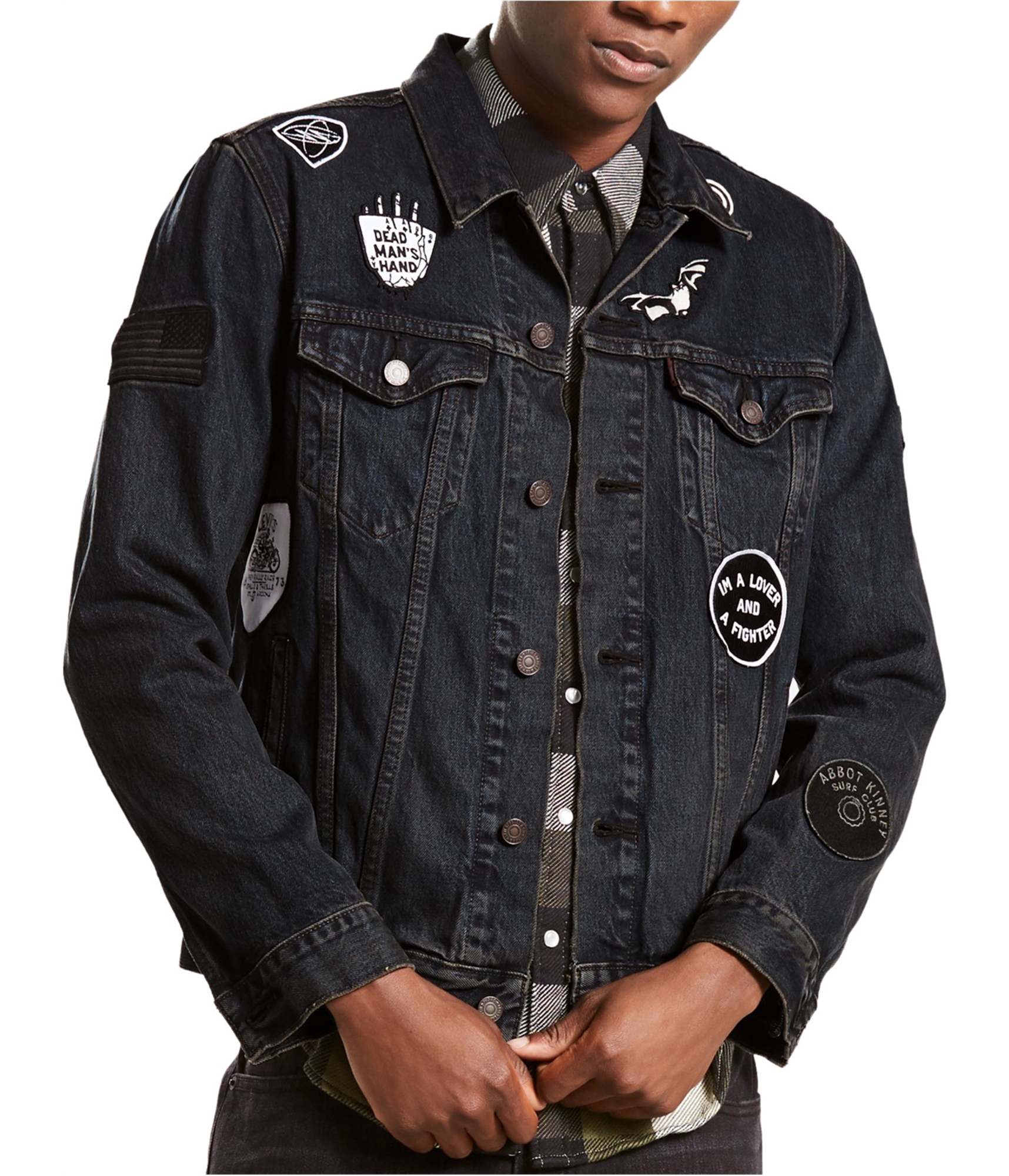 Buy a Mens Levi's Patched Trucker Jacket Online 