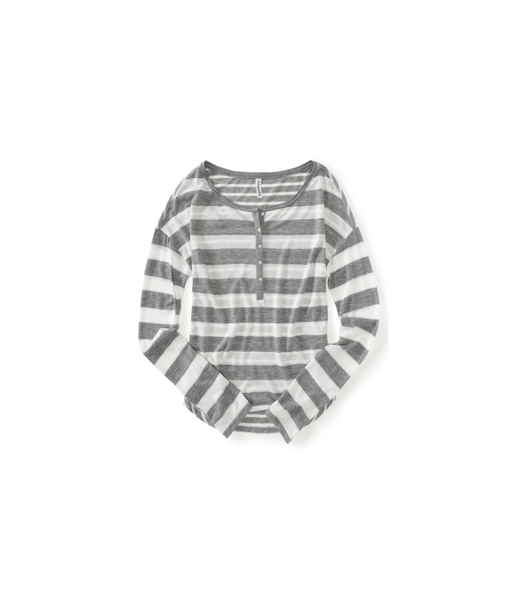 Buy a Aeropostale Womens Stripe Henley Shirt, TW2 | Tagsweekly