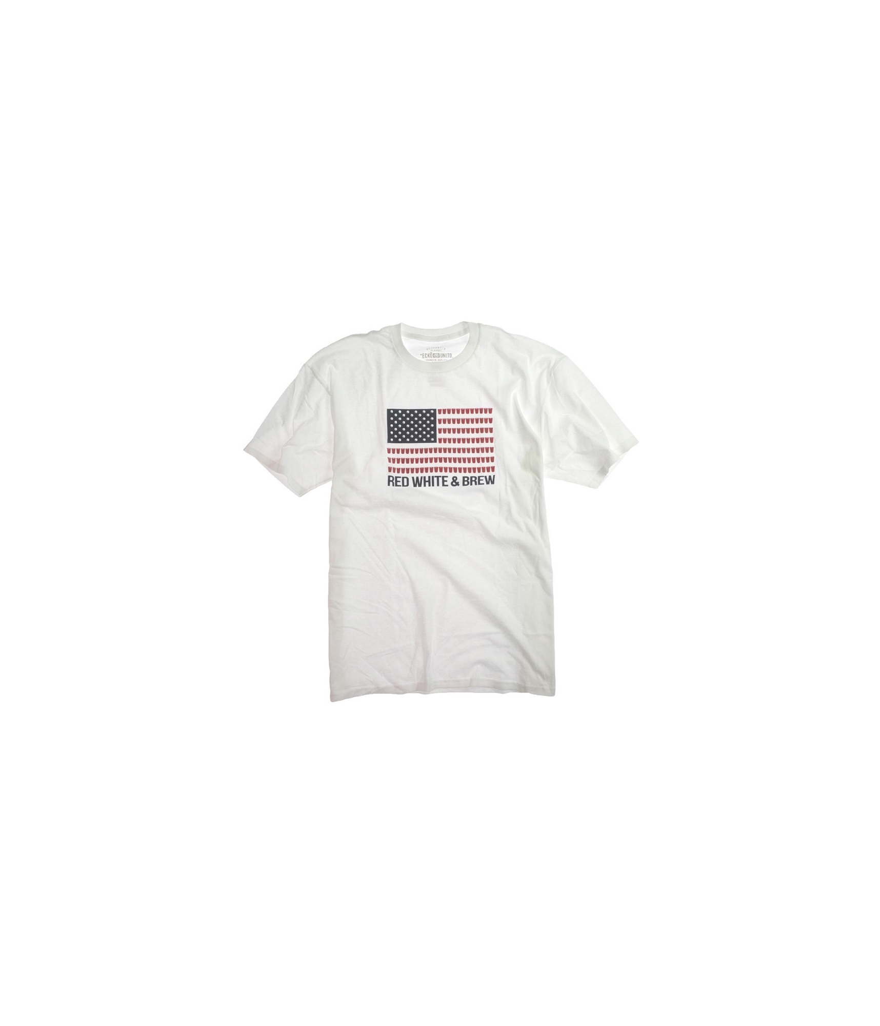Buy a Ecko Unltd. Mens White And Brew Graphic T-Shirt | Tagsweekly