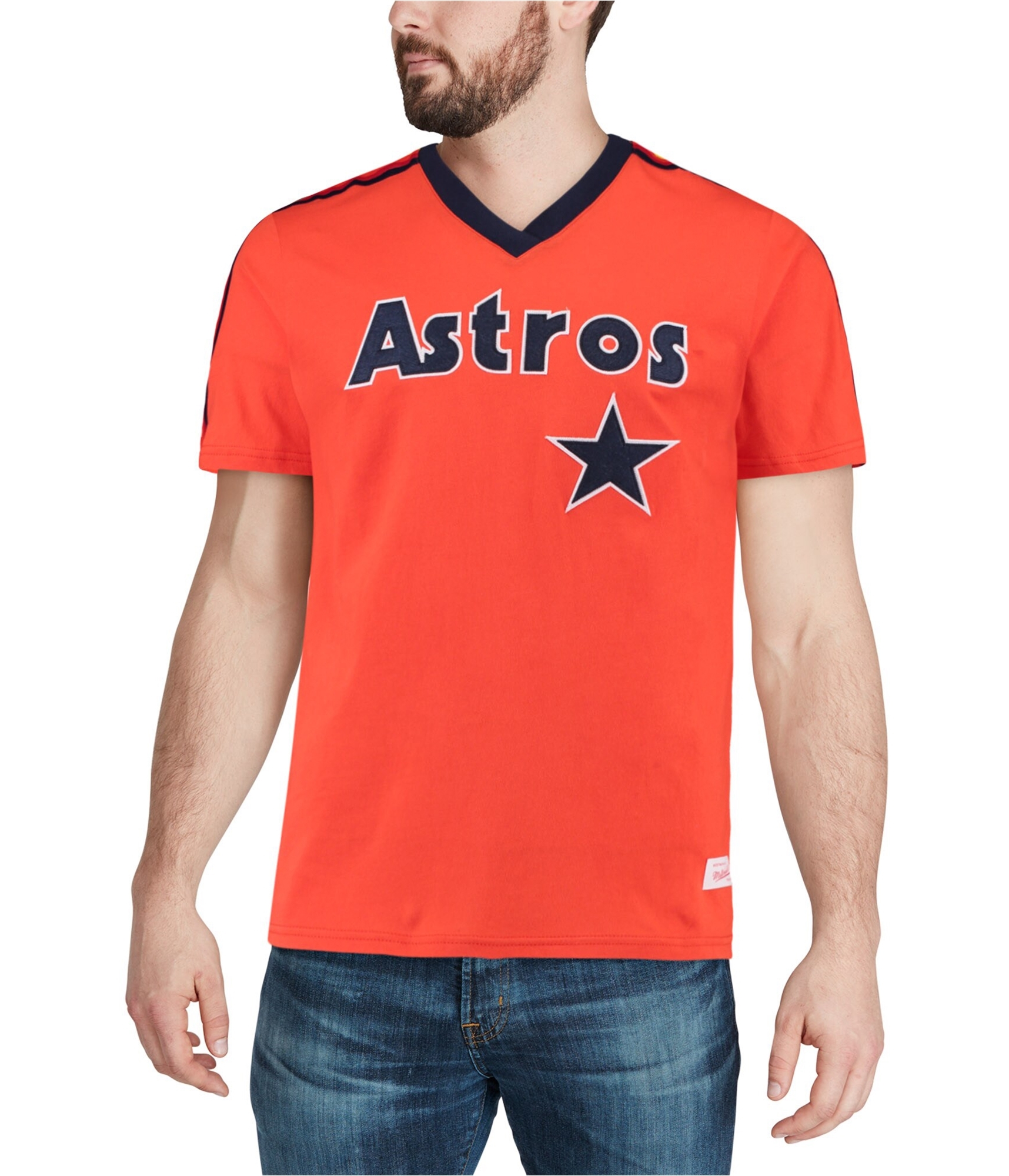 Mitchell & Ness MLB HOUSTON ASTROS MESH V-NECK JERSEY