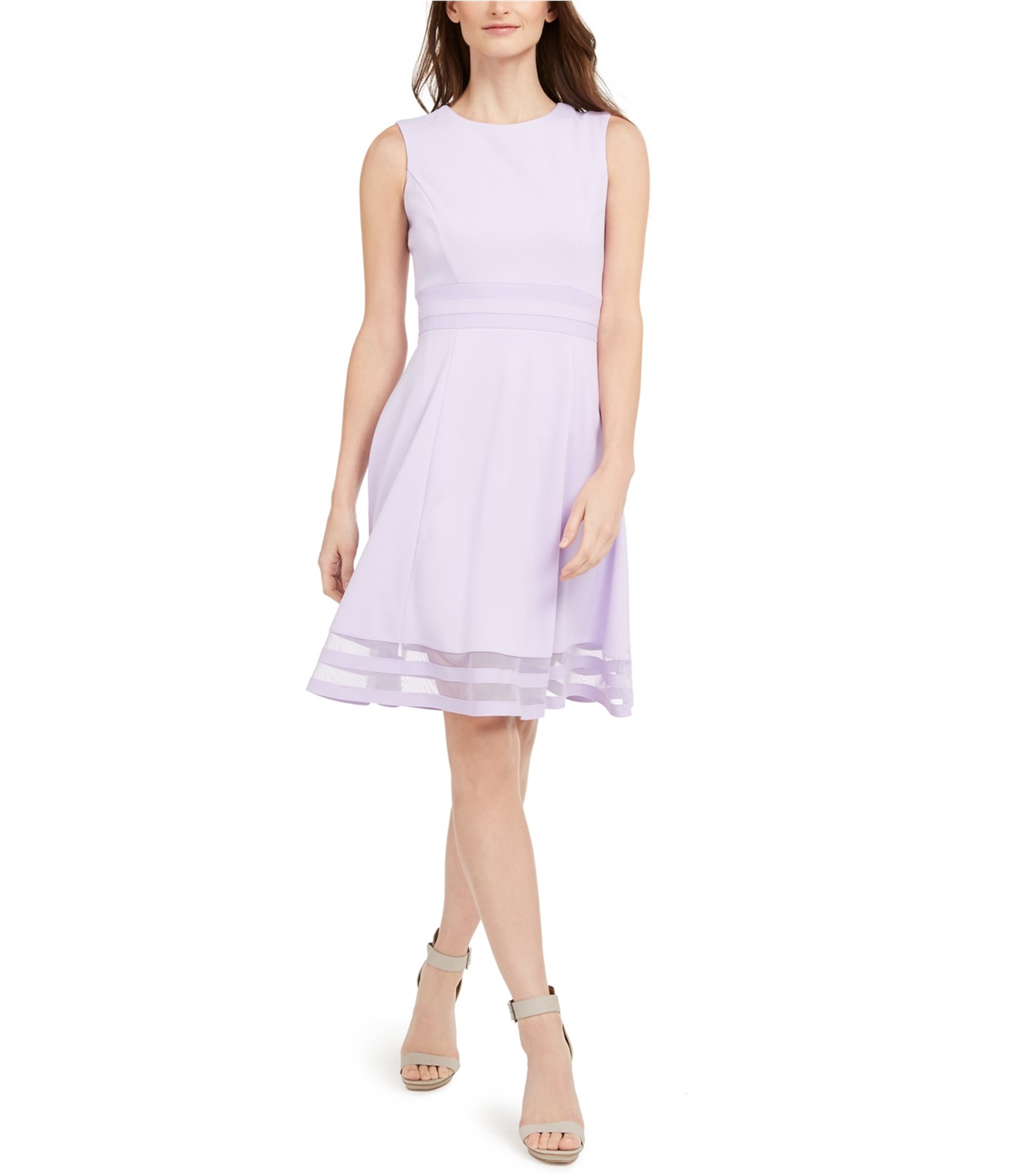 Buy a Womens Calvin Klein Illusion Trim Fit & Flare Dress Online |  , TW3