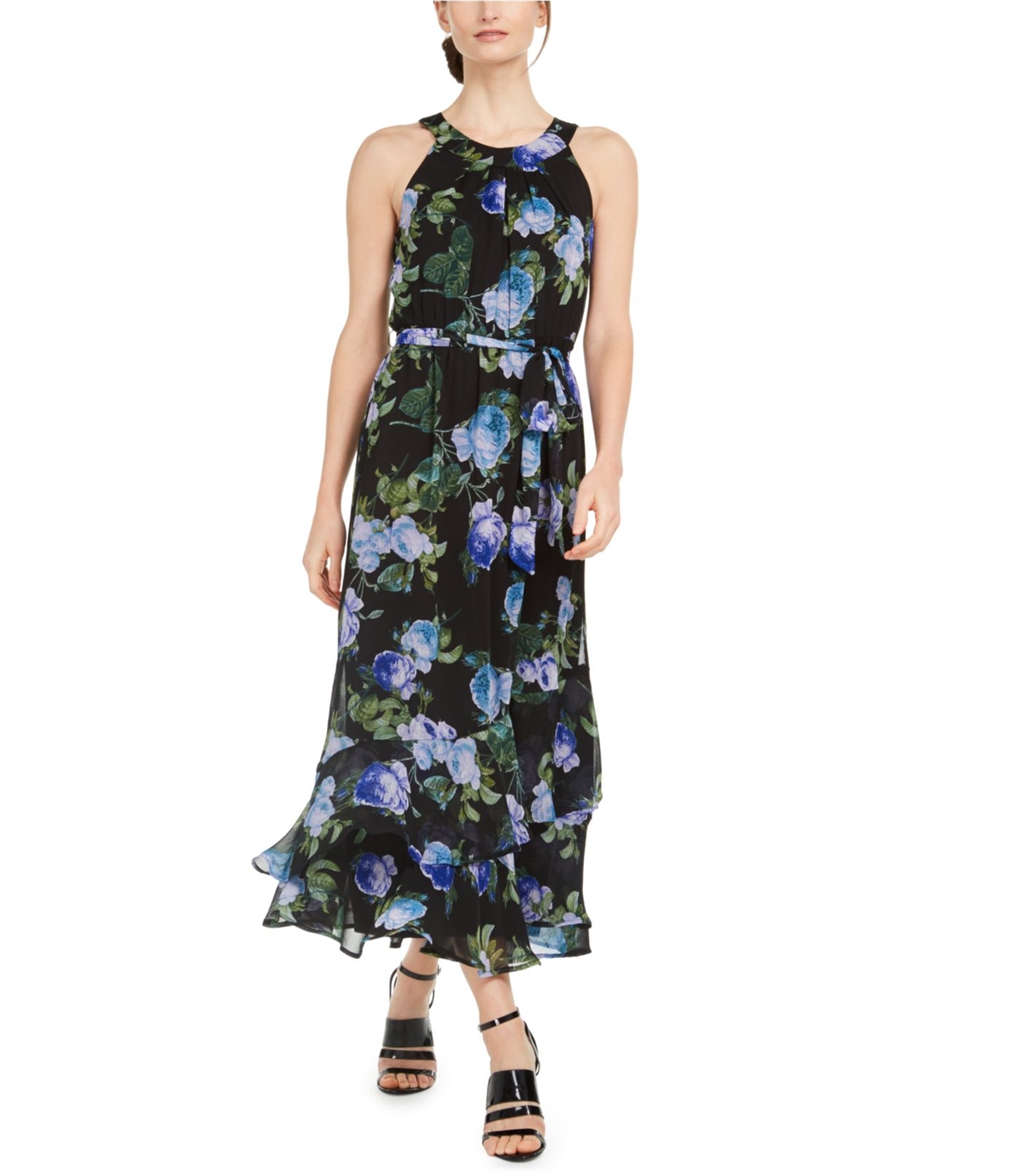 Calvin klein floral maxi dress best sale