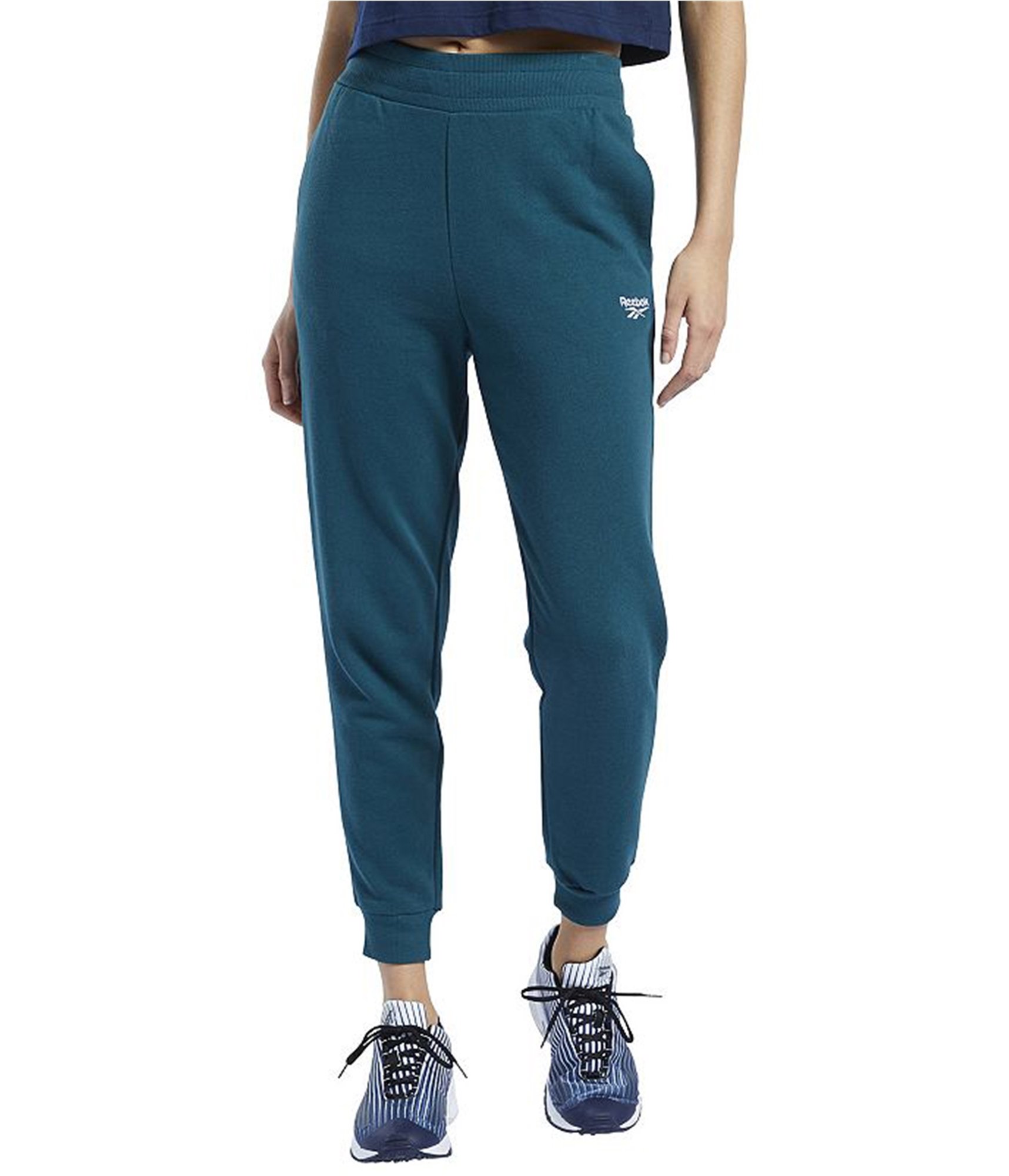 Reebok Womens Linear Logo Leggings Compression Athletic Pants