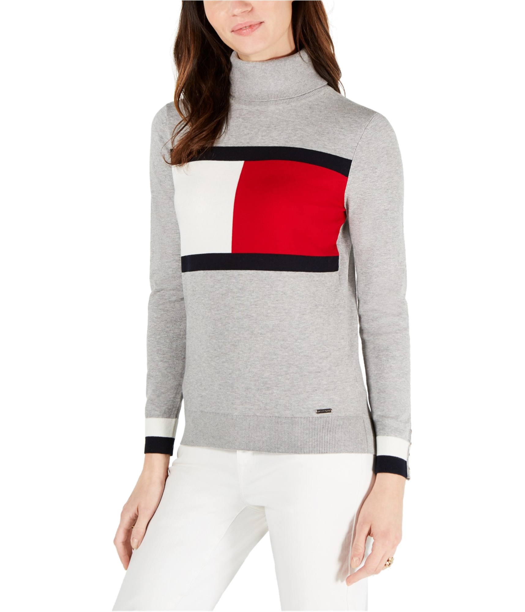 Womens Tommy Hilfiger Flag Sweater Online TagsWeekly.com, TW1