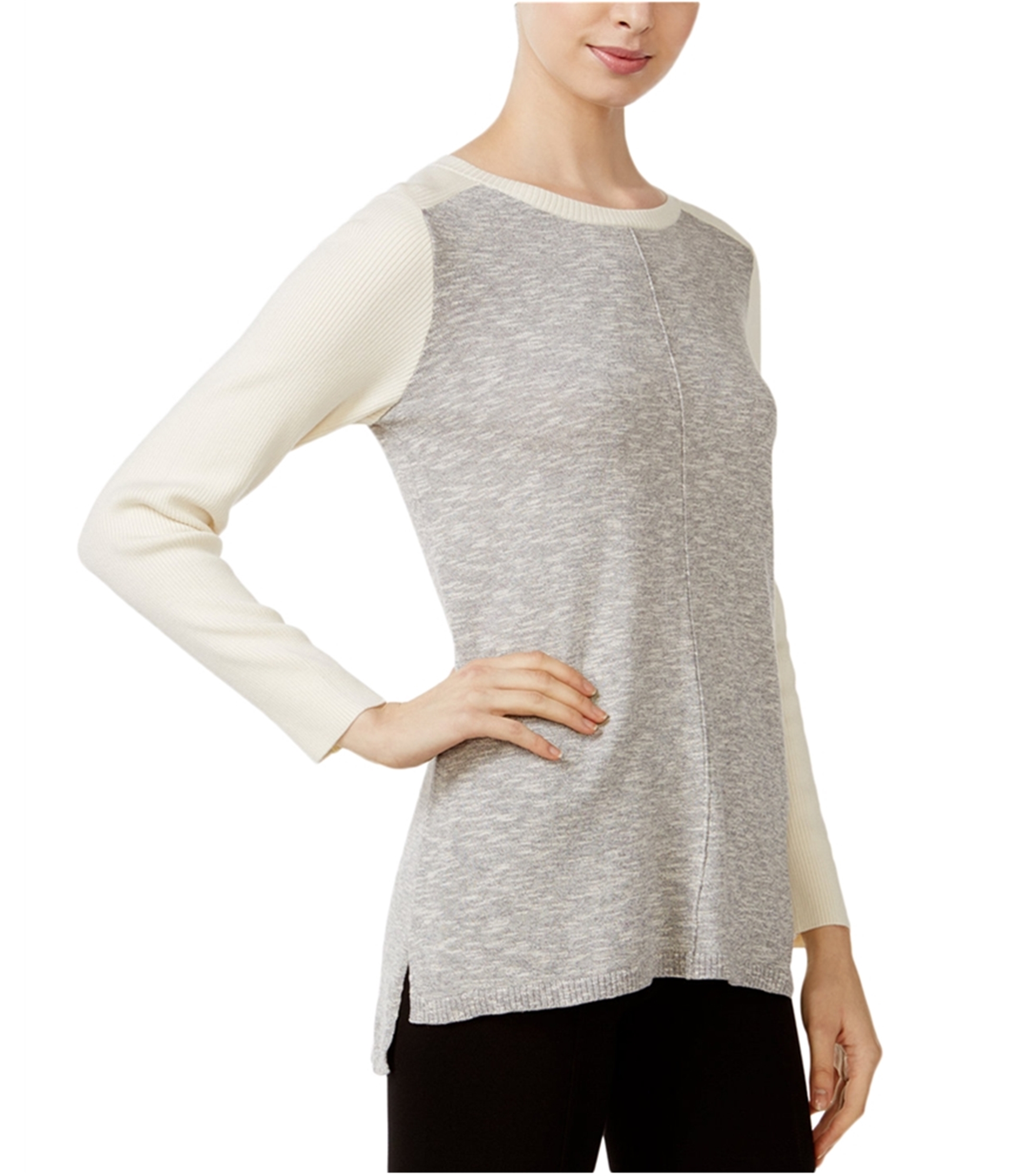 Buy a Womens Kensie Hi-Lo Colorblocked Knit Sweater Online | TagsWeekly.com