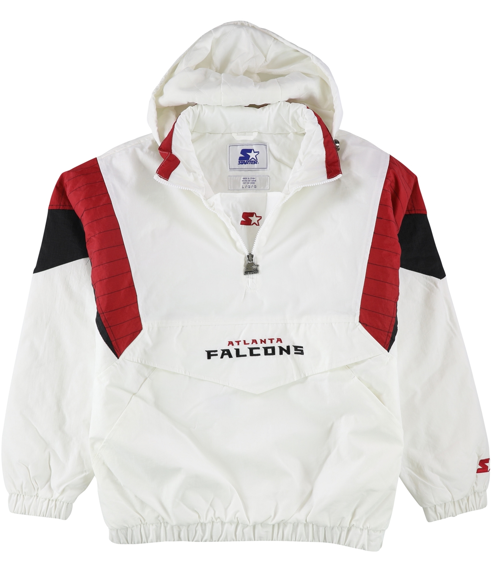 Starter Mens Atlanta Falcons Jacket, White, X-Large