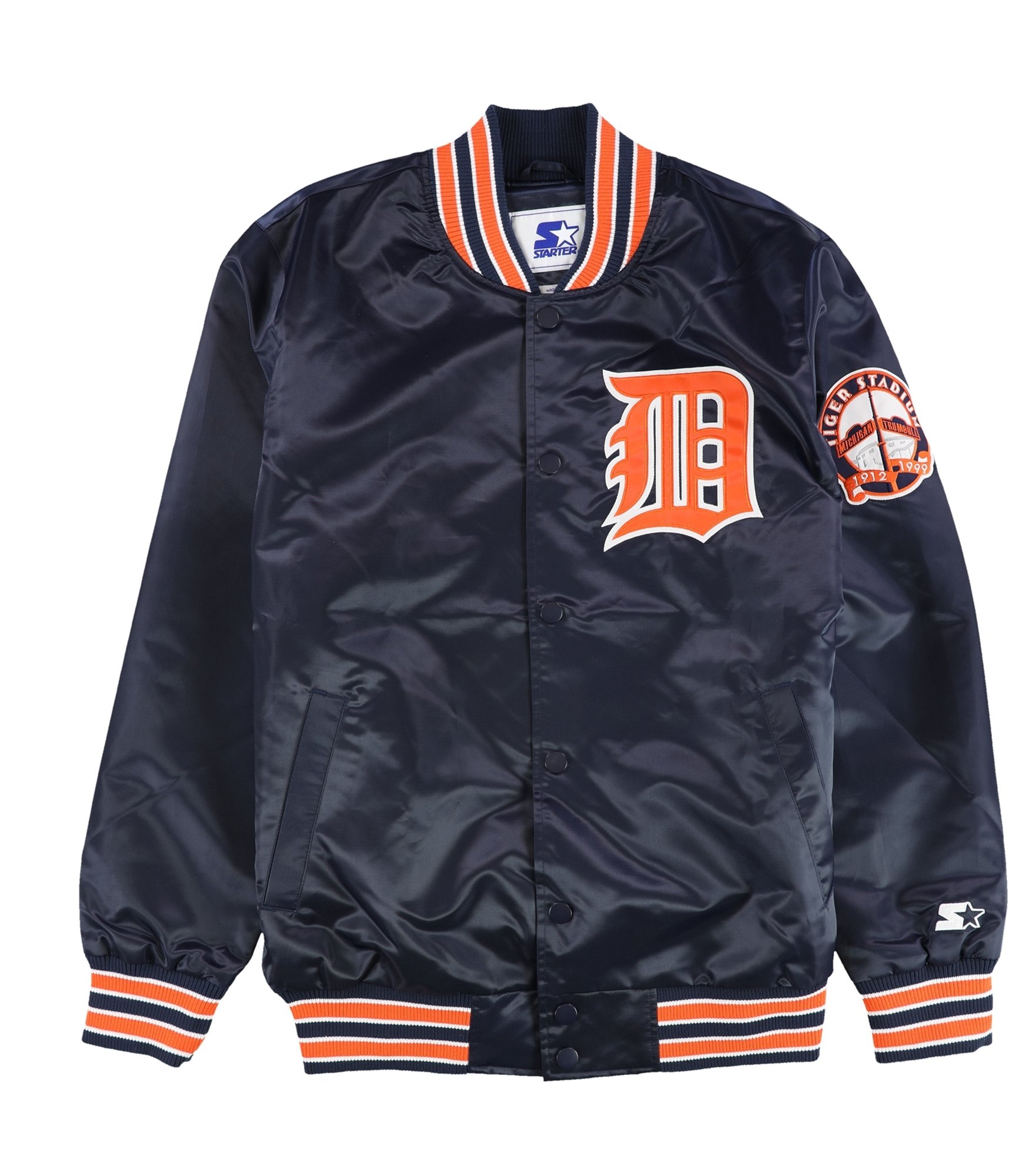 Buy a Starter Mens Detroit Tigers Starter Navy Midfield Varsity Jacket ...