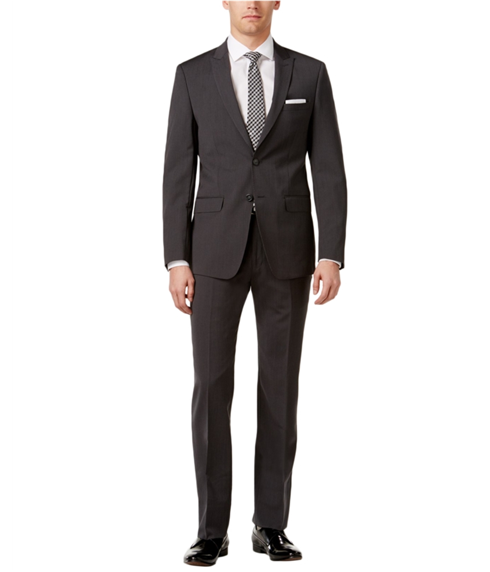 Buy a Mens Calvin Klein Pin Stripe Two Button Formal Suit Online |  