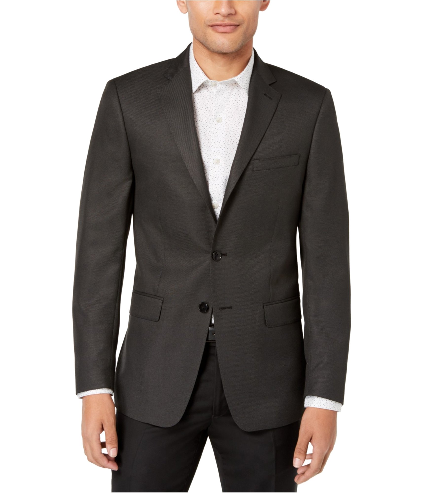Buy a Mens Calvin Klein Textured Two Button Blazer Jacket Online |  , TW3
