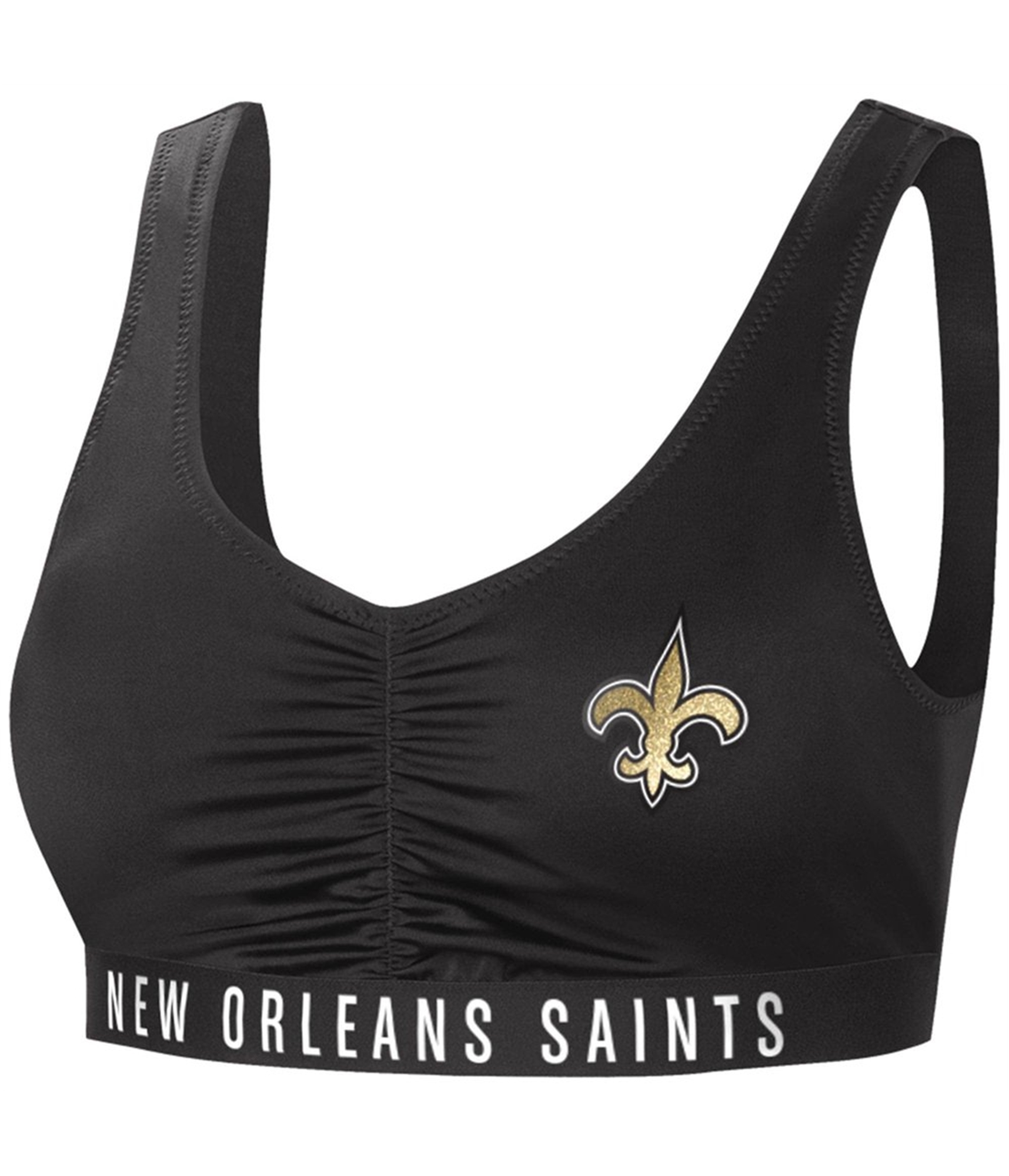 NFL New Orleans Saints Girls' Crop Hooded Sweatshirt - S