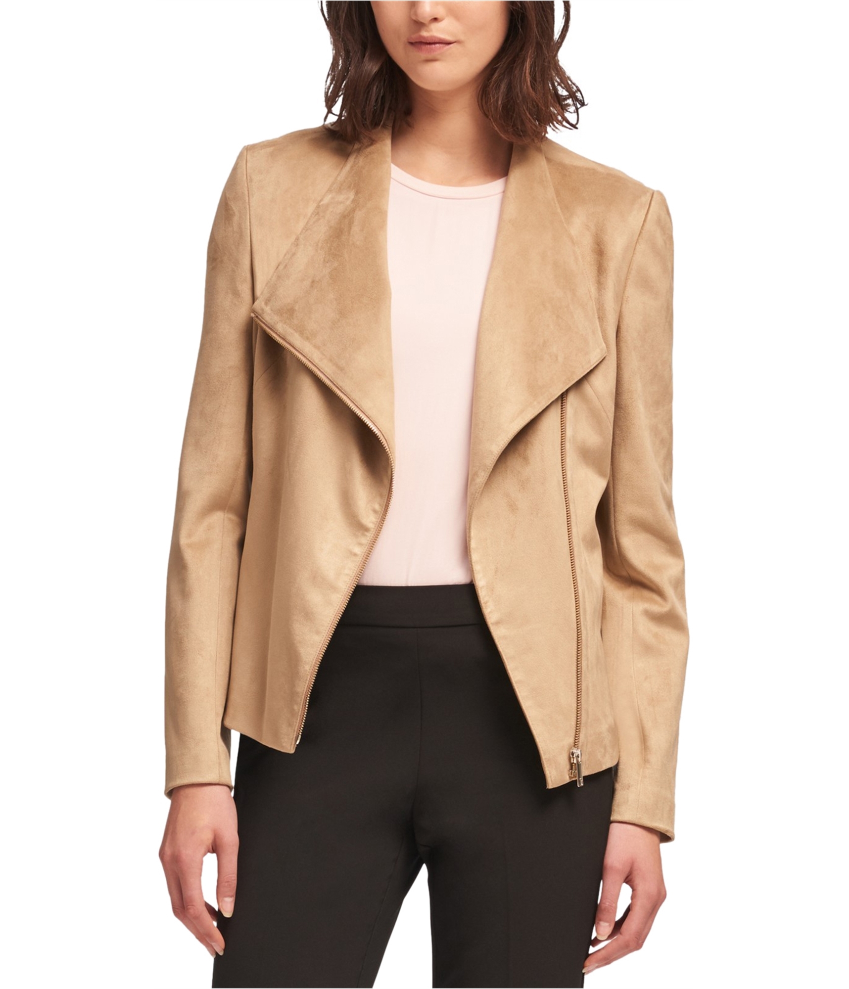 Ladies faux suede on sale jacket