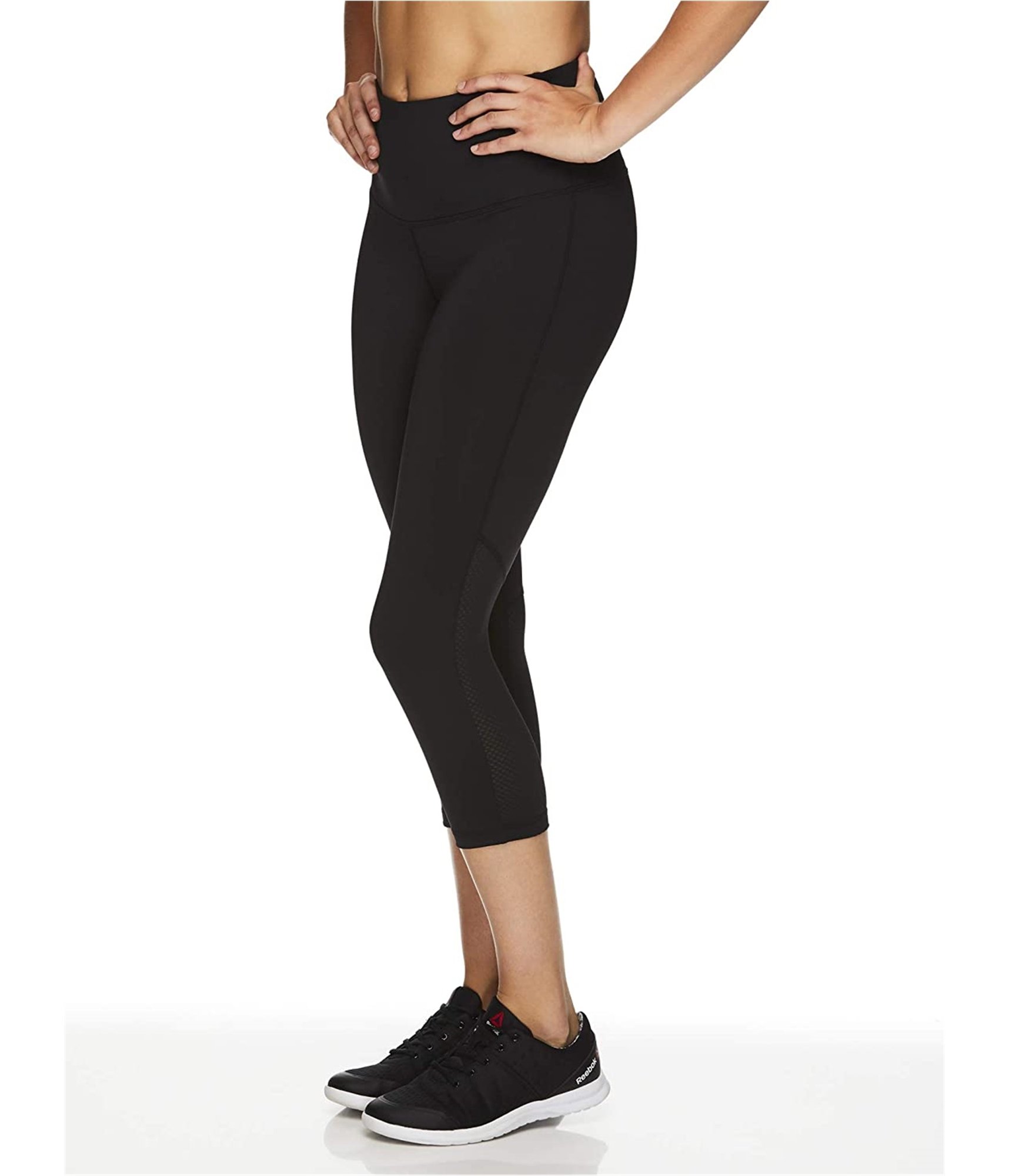 Buy a Reebok Womens Capri Seamed Compression Athletic Pants