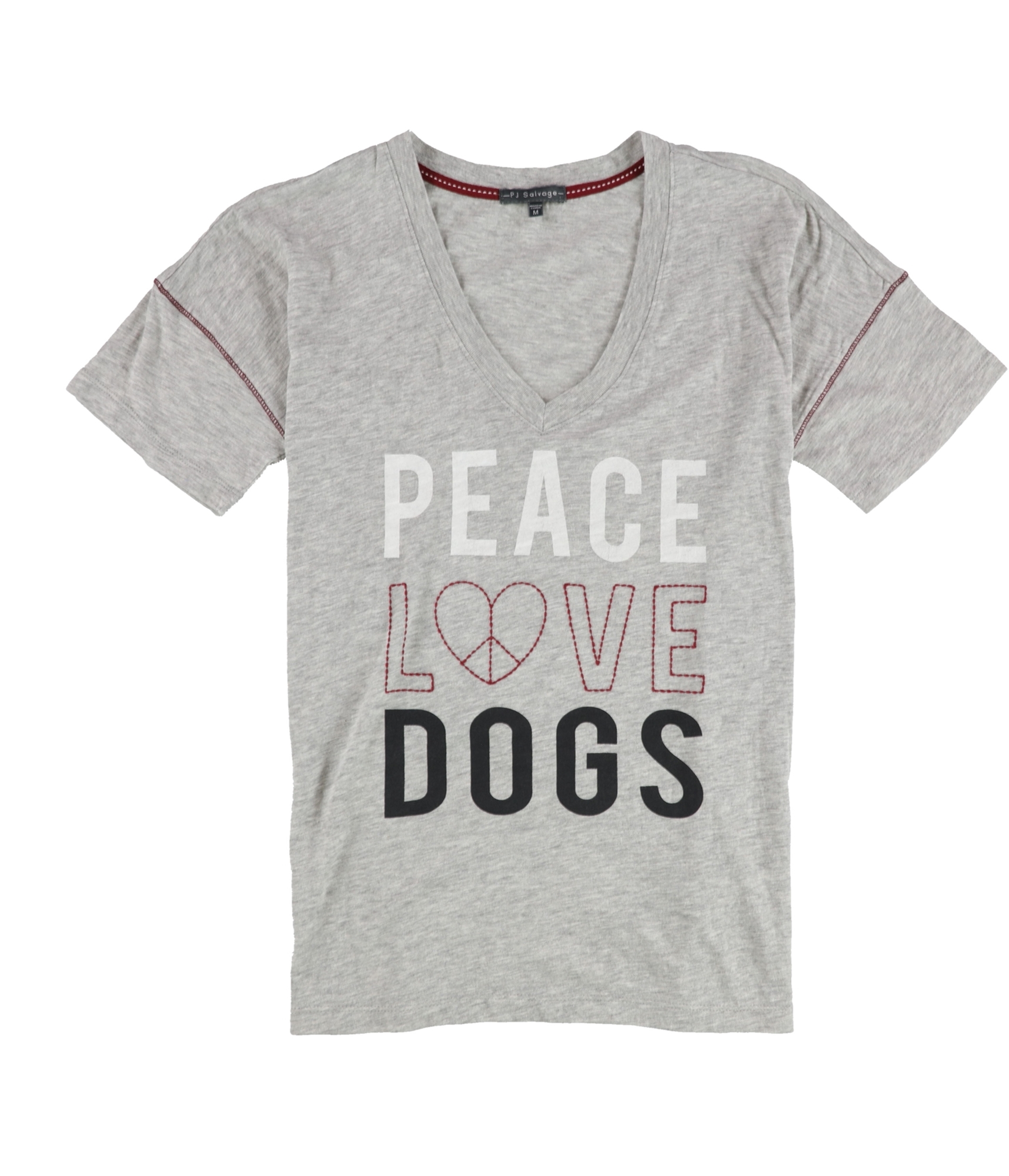 P.J. Salvage Womens Peace Love Dogs Pajama Sleep T-Shirt