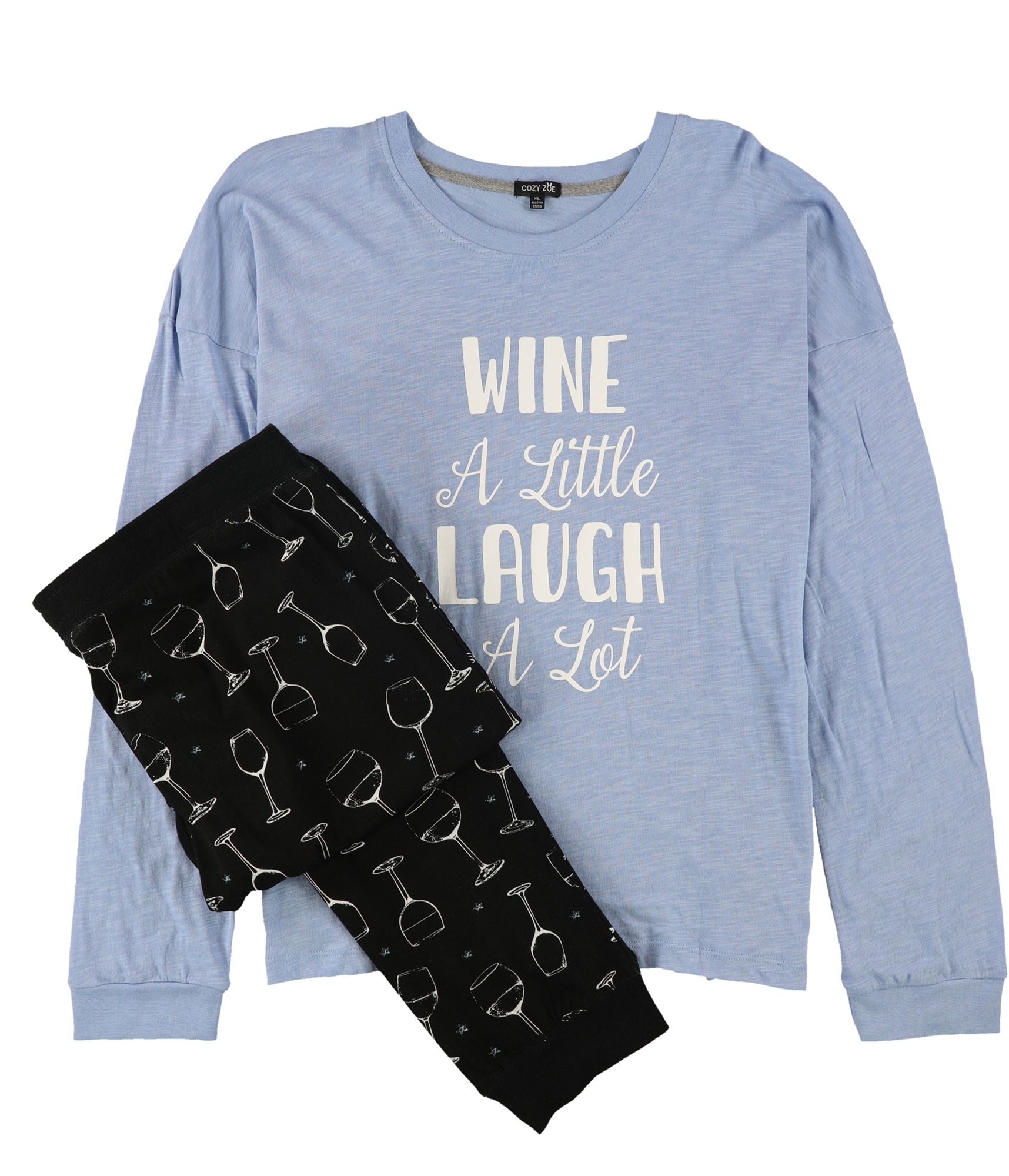 Buy a Cozy Zoe Womens Wine A Little Laugh A Lot Pajama Set