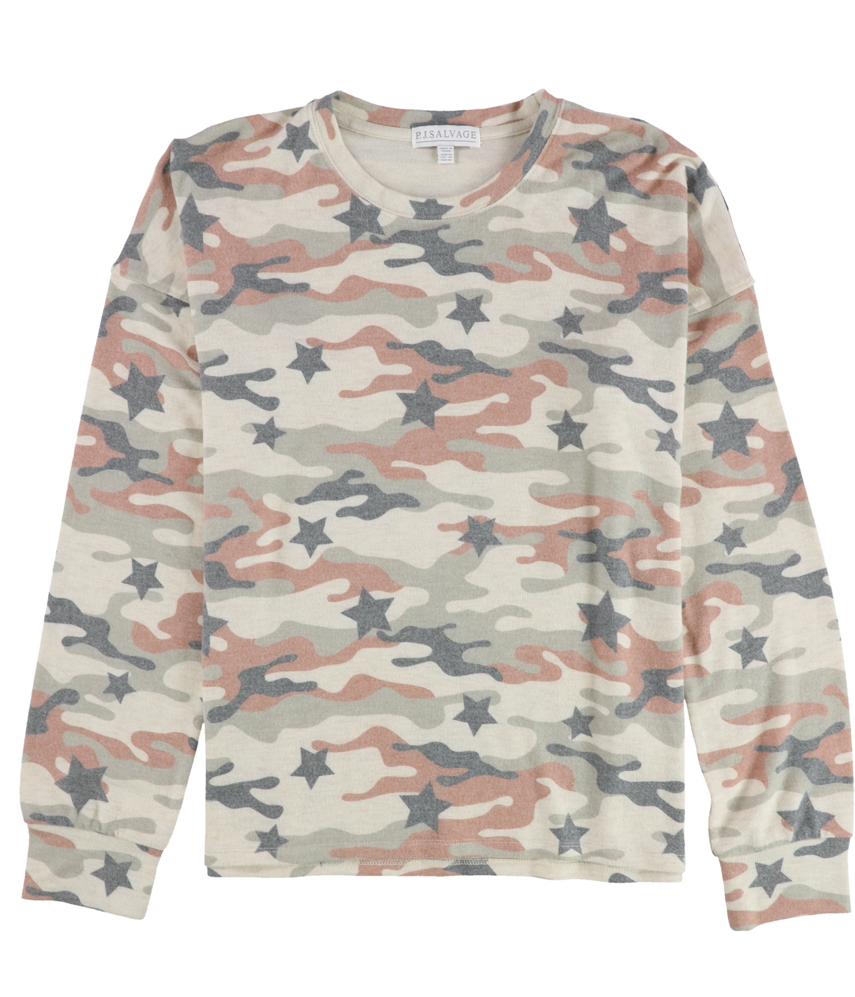 Buy a P.J. Salvage Womens Camo Print With Stars Pajama Sweater Tagsweekly