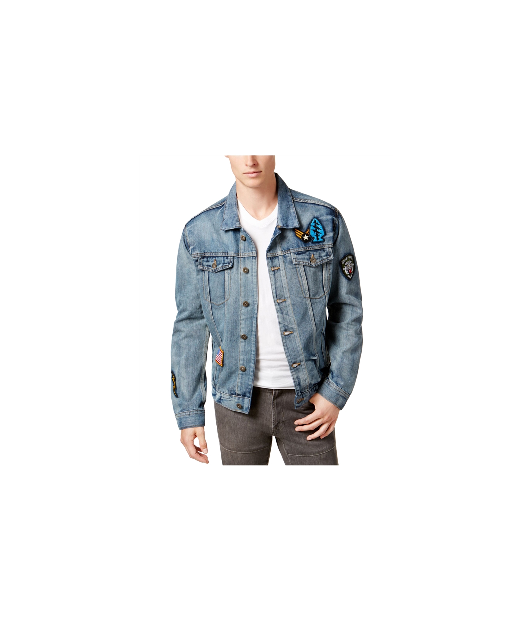 PREME Destructed Denim Jacket - Men's Coats/Jackets in Indigo | Buckle