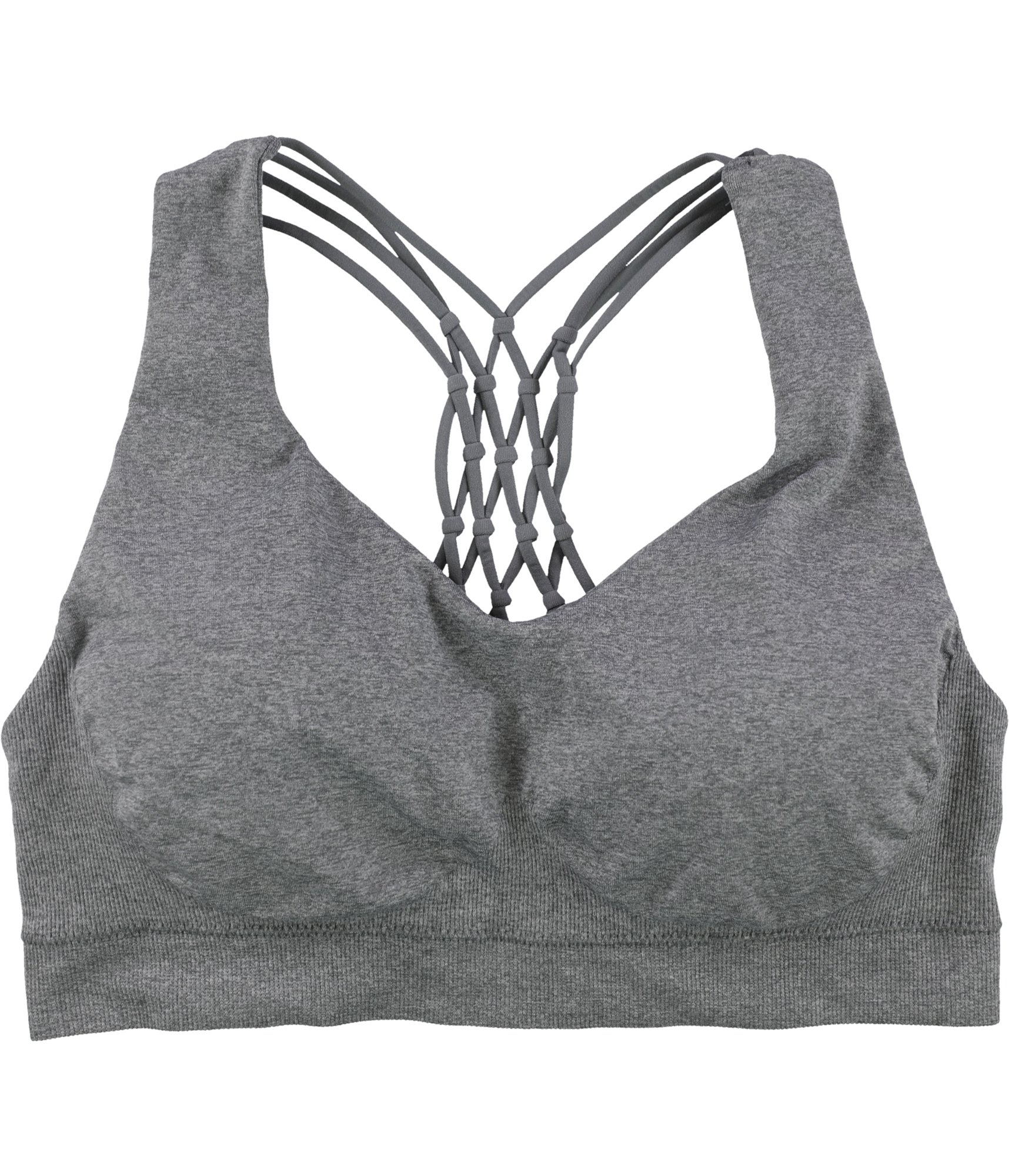Puawkoer Womens Back Sport Bras Padded Strappy Cropped Bras For Yoga  Workout Fitness Bras Clothing Shoes & Accessories L Grey