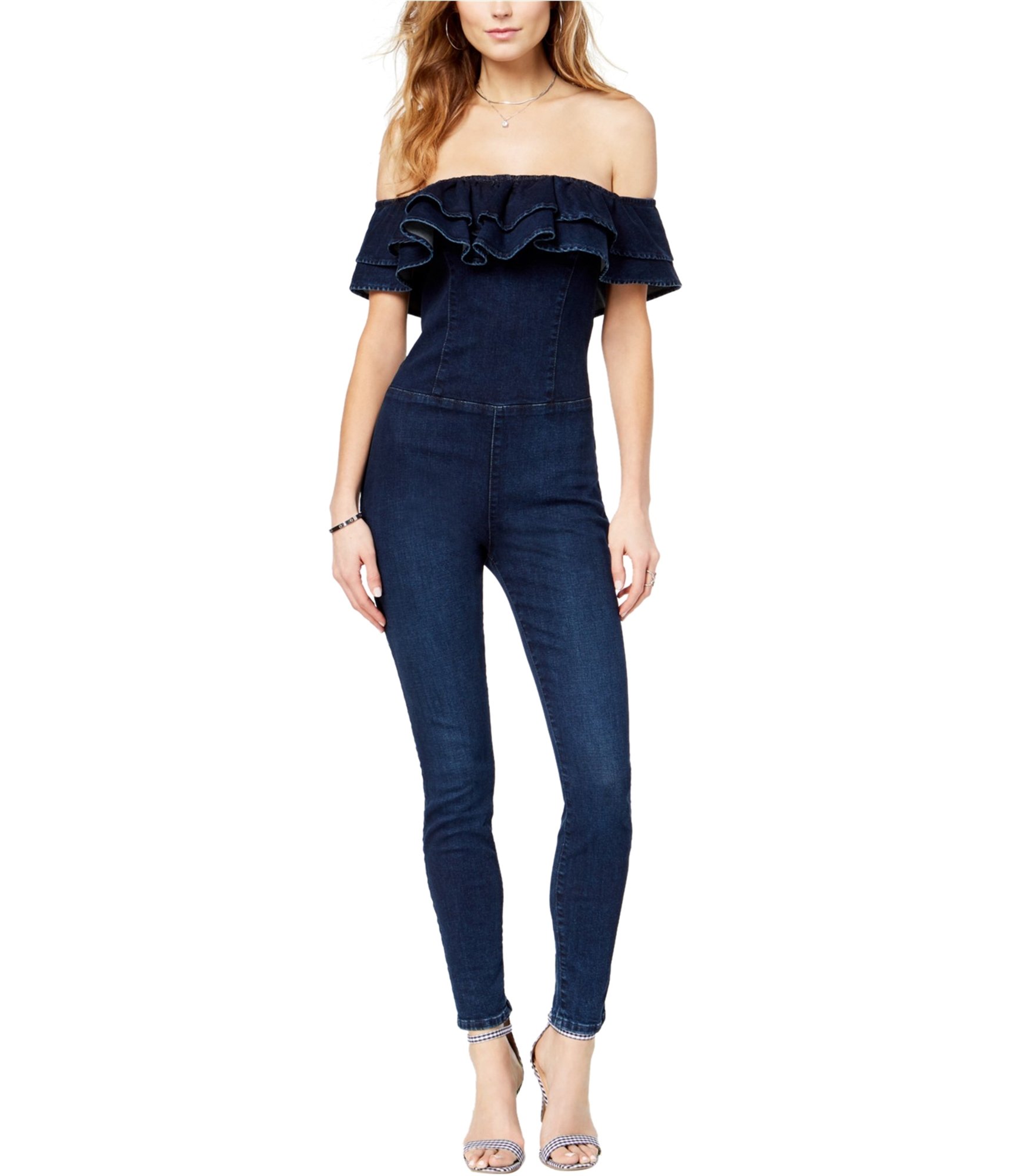Guess Denim Stretch Overall Jumpsuit - Women's Rompers/Jumpsuits in Rinse |  Buckle