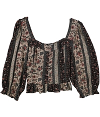 American Eagle Womens Floral Peasant Blouse, TW2