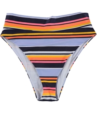 American Eagle Womens Stripe High Cut Cheeky Bikini Swim Bottom
