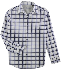 Tasso Elba Mens Windowpane Button Up Shirt, TW1
