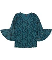 Alfani Womens Bell-Sleeve Pullover Blouse, TW3